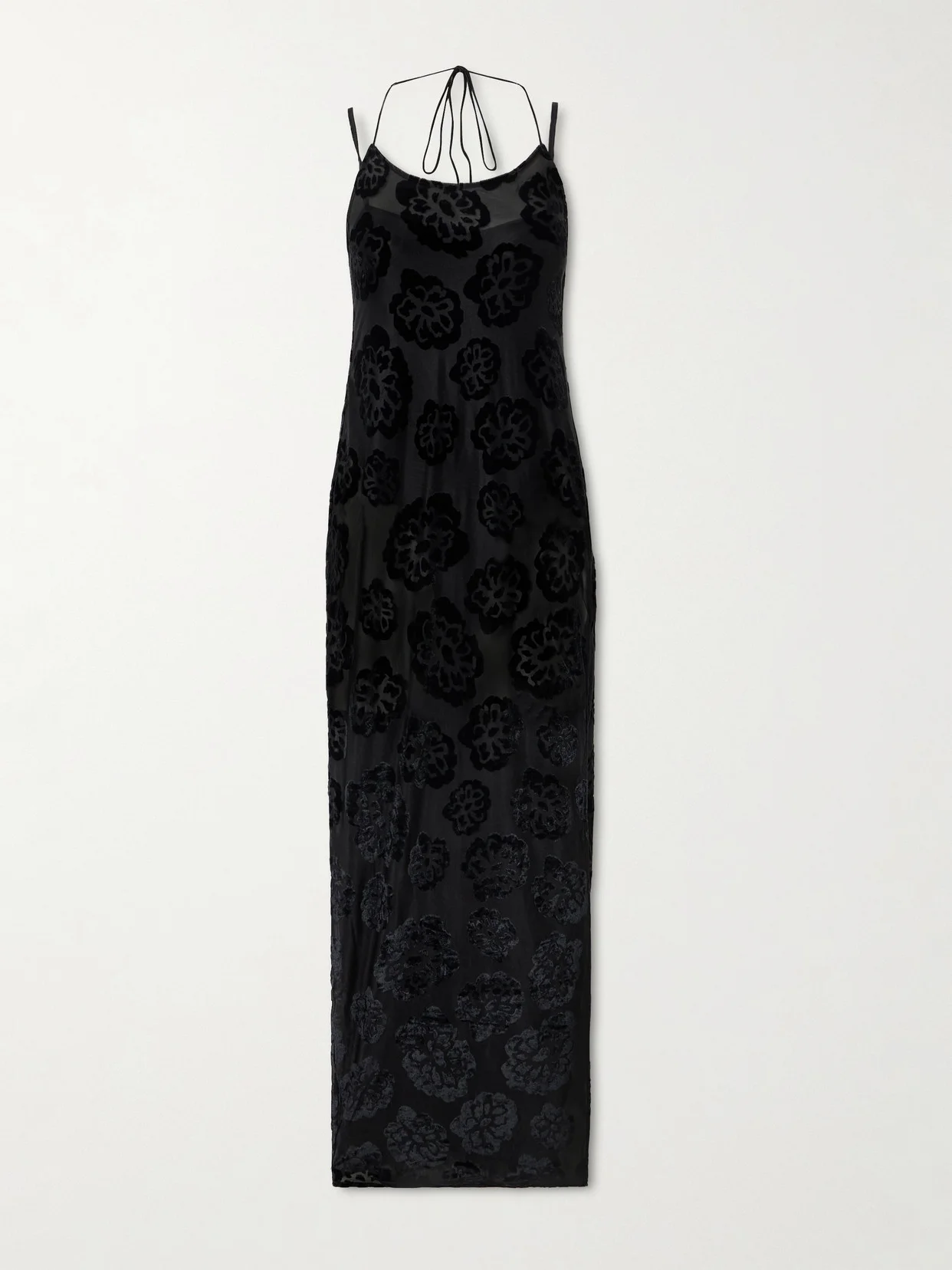 Vittoria Devoré-velvet Halterneck Gown - 1