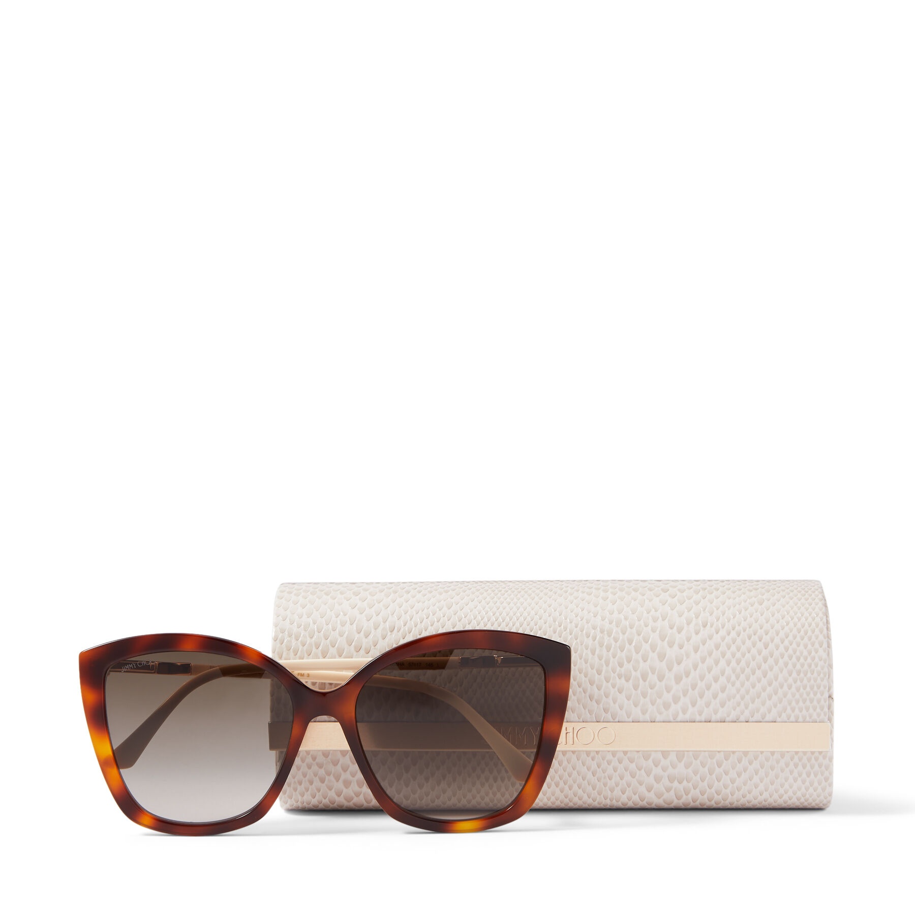 Nat
Dark Havana Cat-Eye Sunglasses with Swarovski Crystals - 4