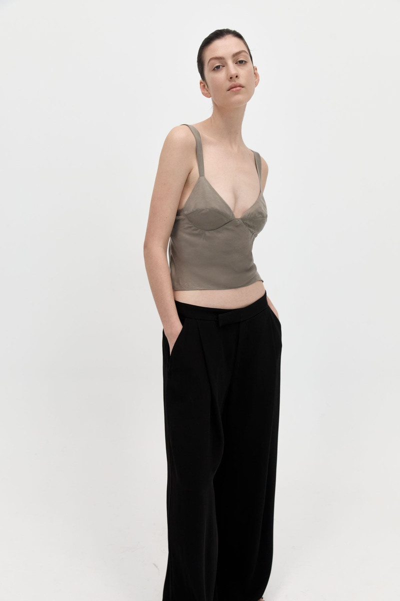 ST. AGNI Peignoir Camisole - Castor Grey outlook