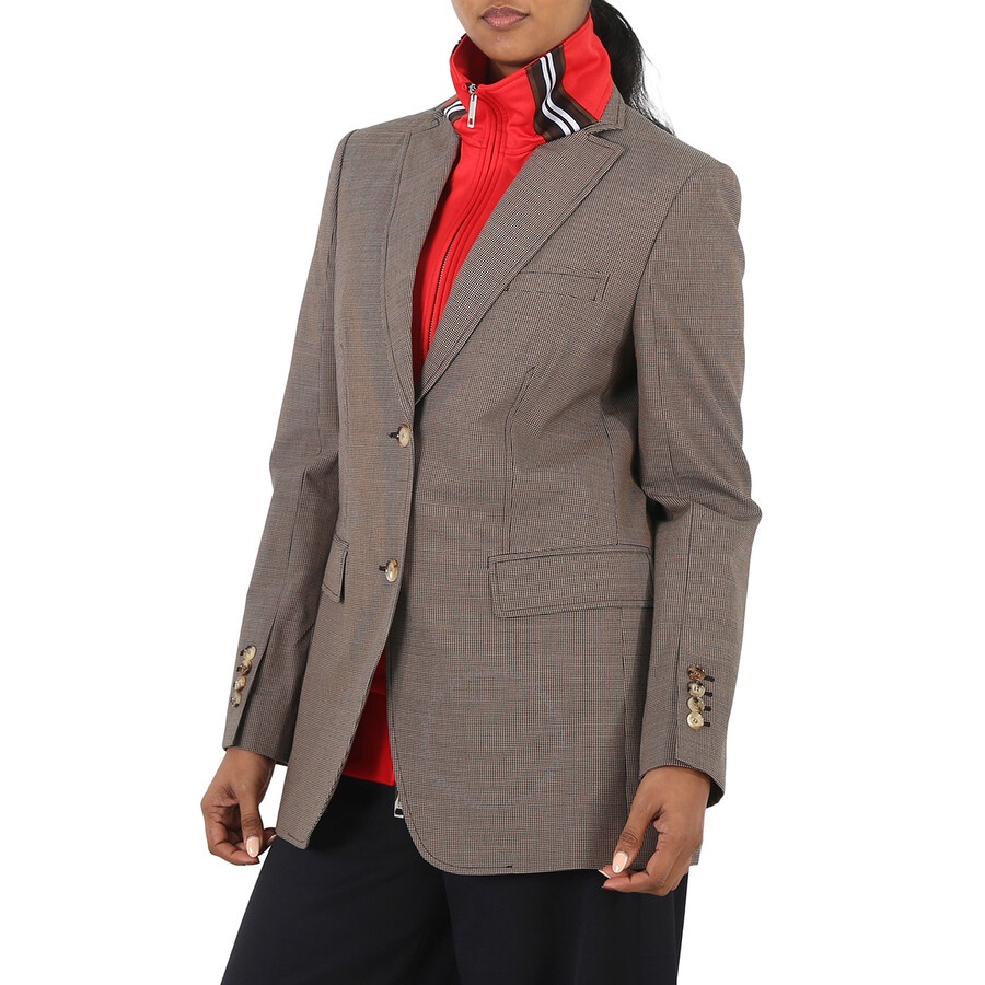 Burberry Wool Cotton Track Top Detail Tailored Jacket - 4