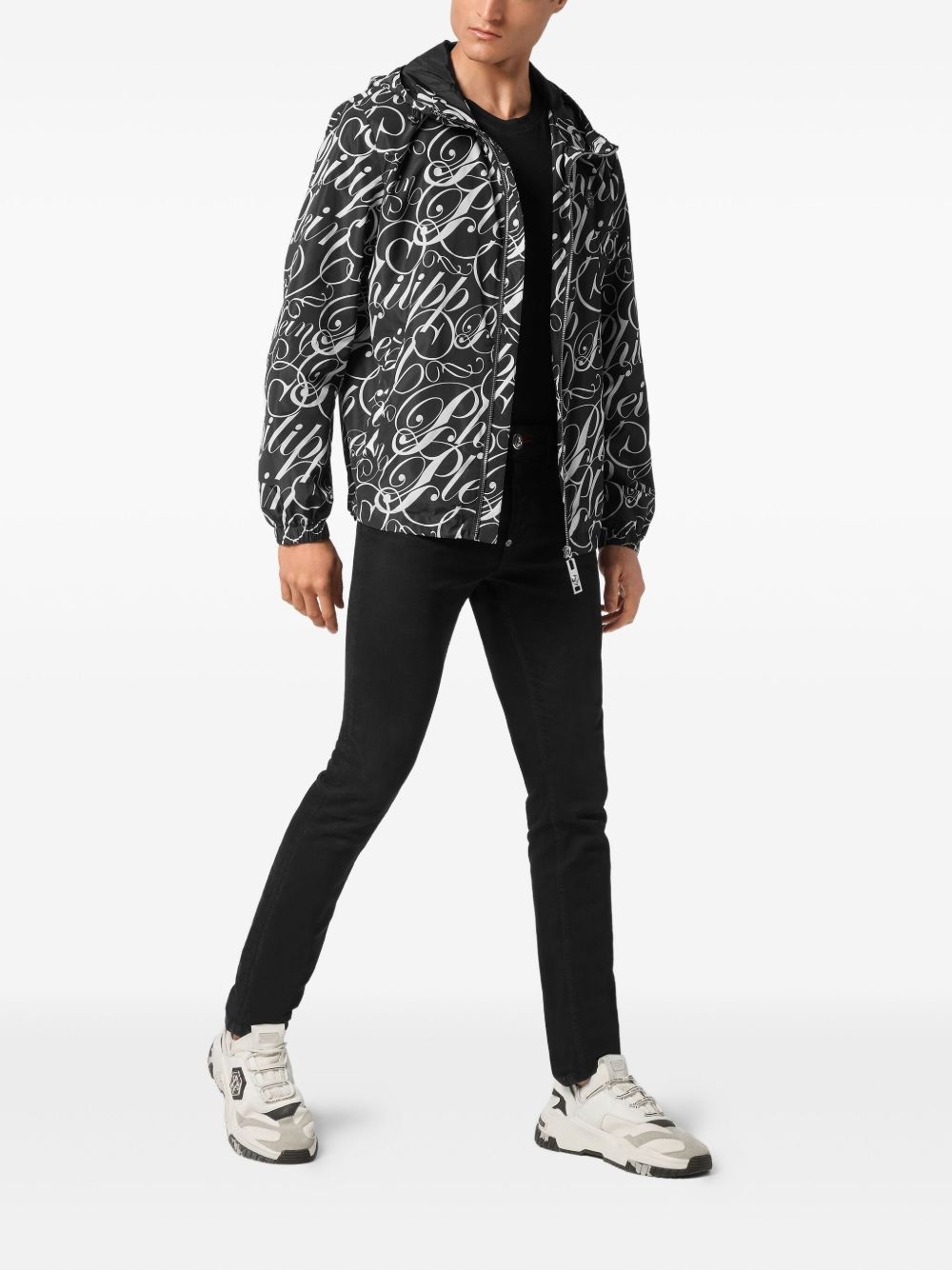 logo-print jacket - 2