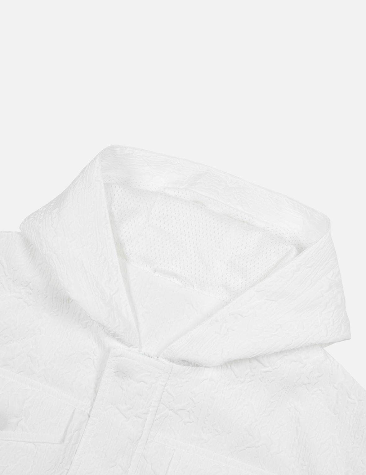 LOGO EMBROIDERY TEXTURED CROPPED FASHION FIT WINDBREAKER - 7