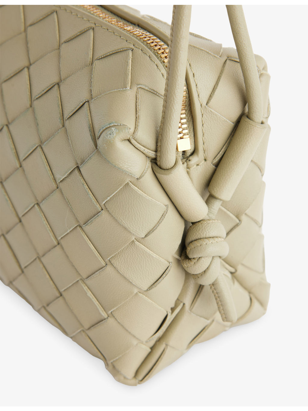 Loop mini intrecciato leather cross-body bag - 7
