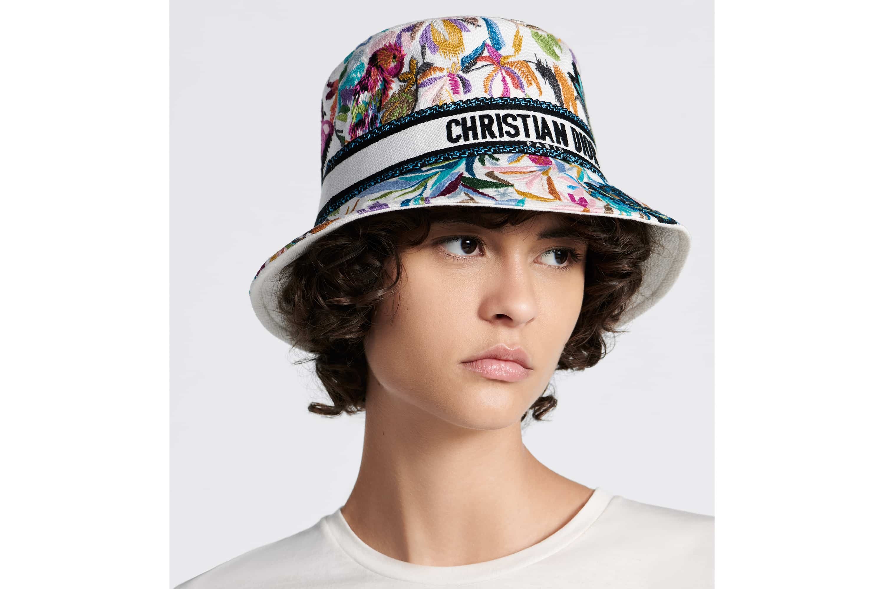 D-Bobby Toile de Jouy Fantastica Small Brim Bucket Hat - 2