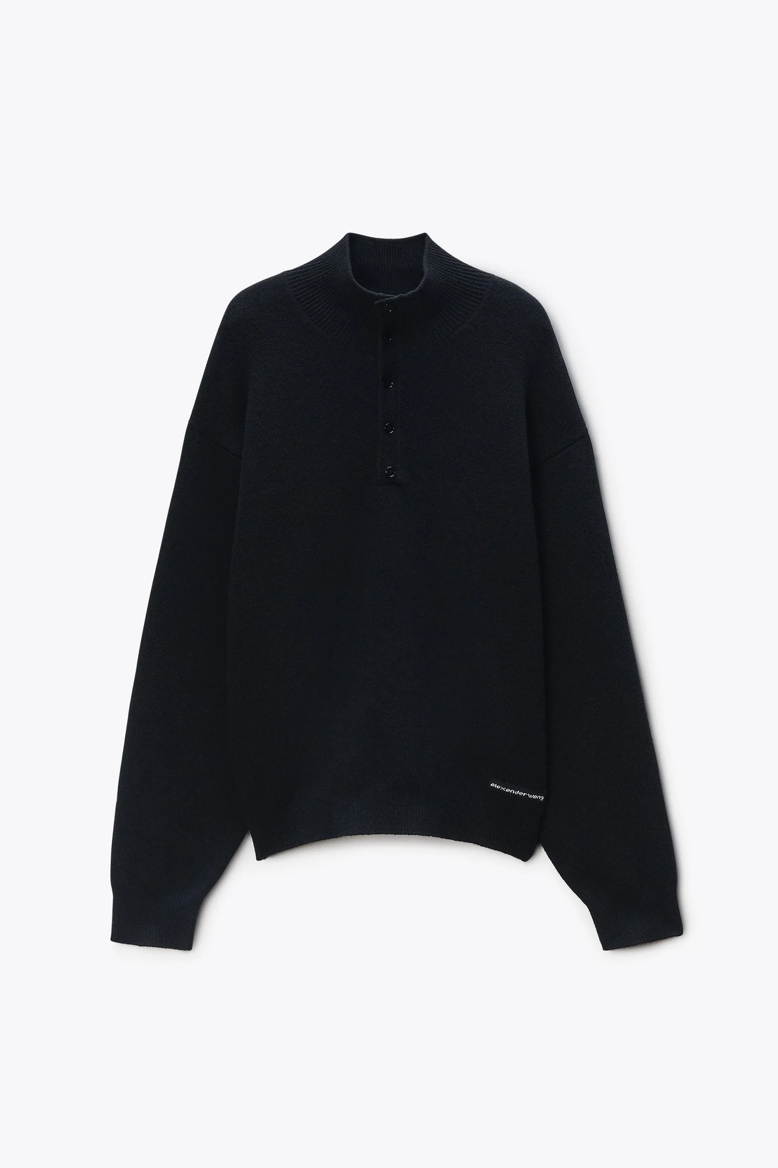 wool turtleneck henley - 1