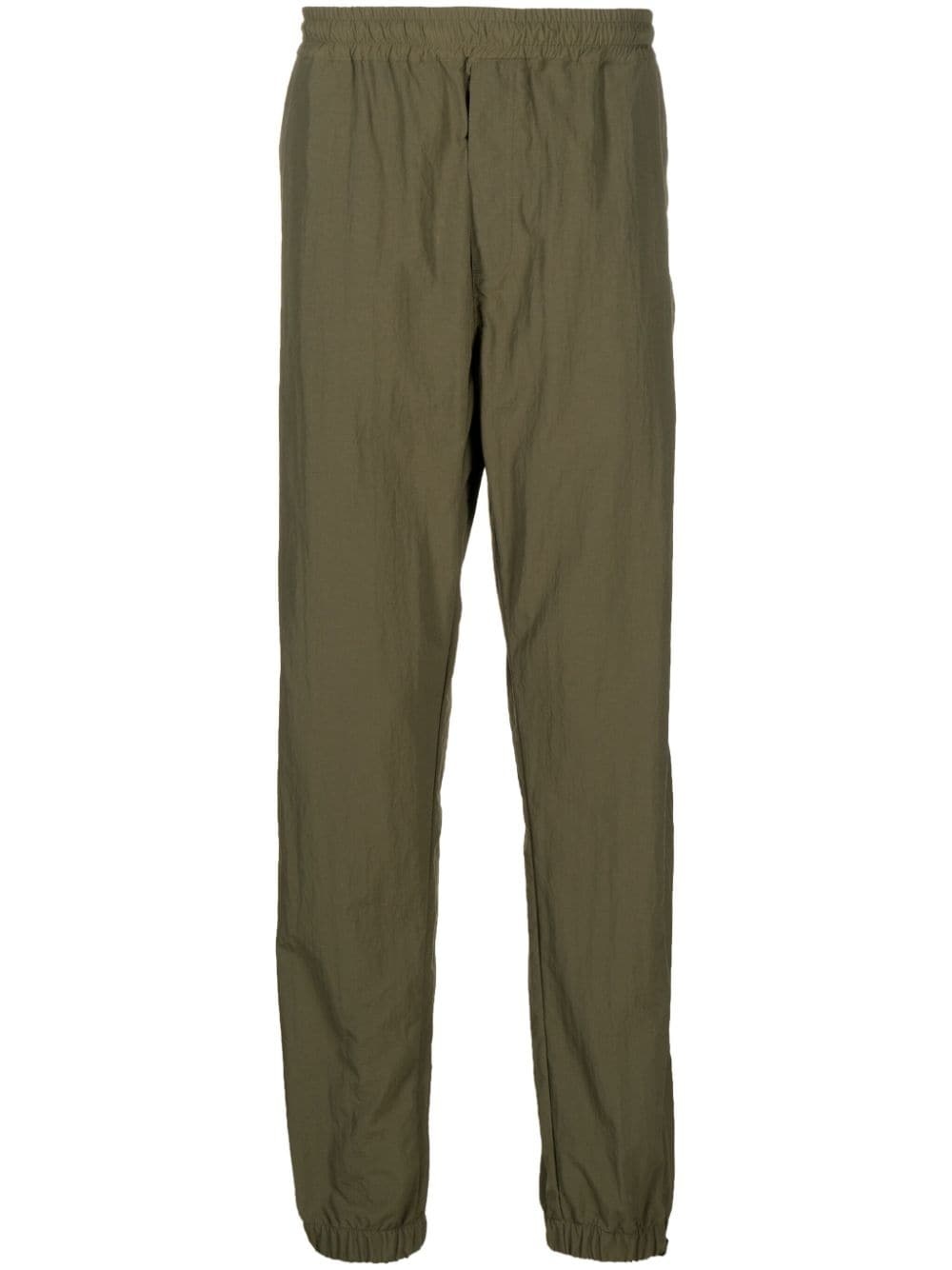 logo-embroidered tapered trousers - 1