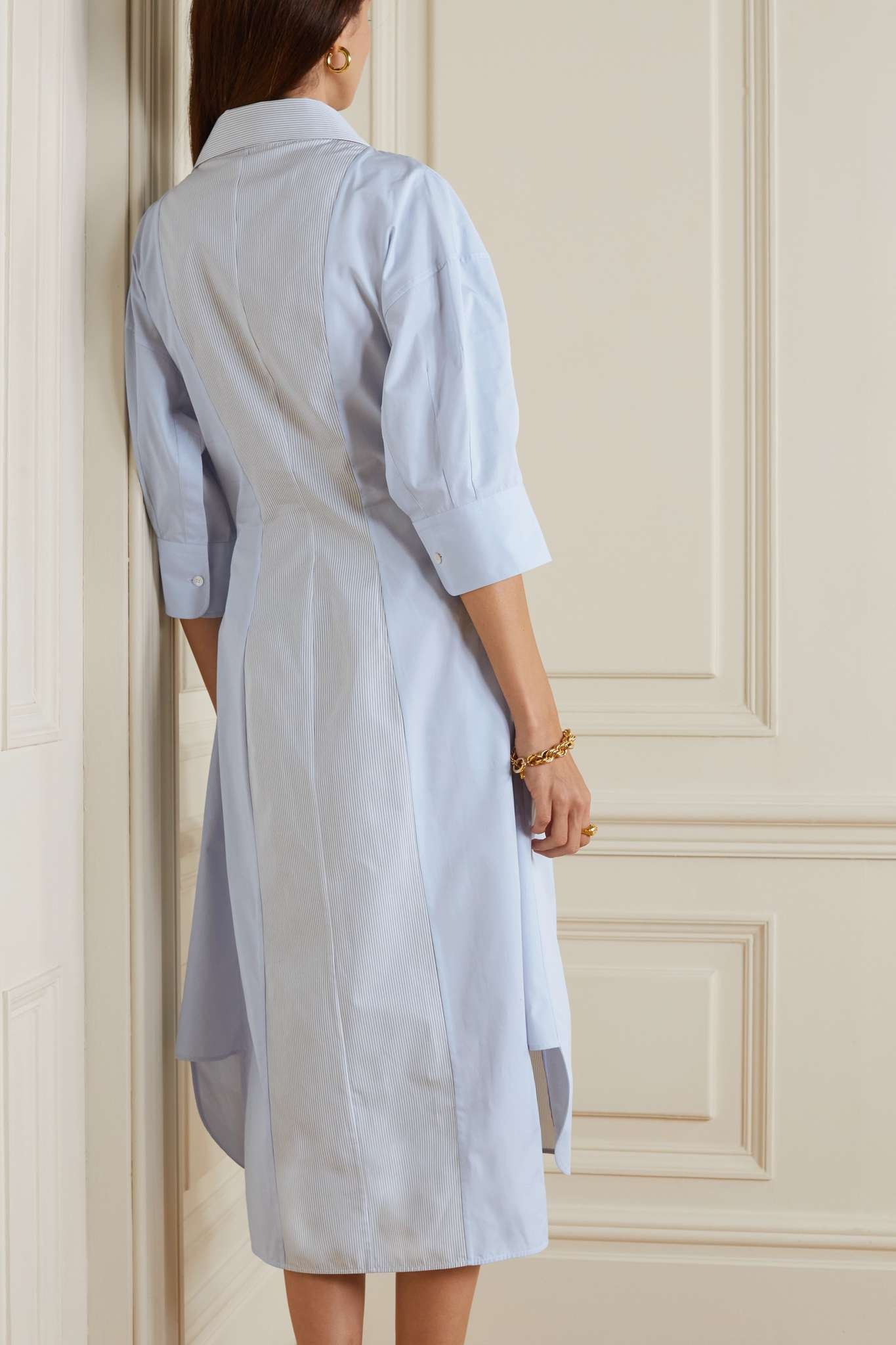 Pinstriped cotton shirt dress - 3