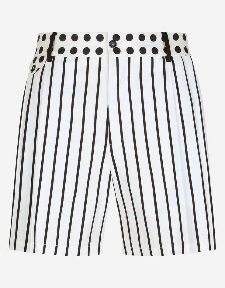 Striped stretch cotton shorts - 3
