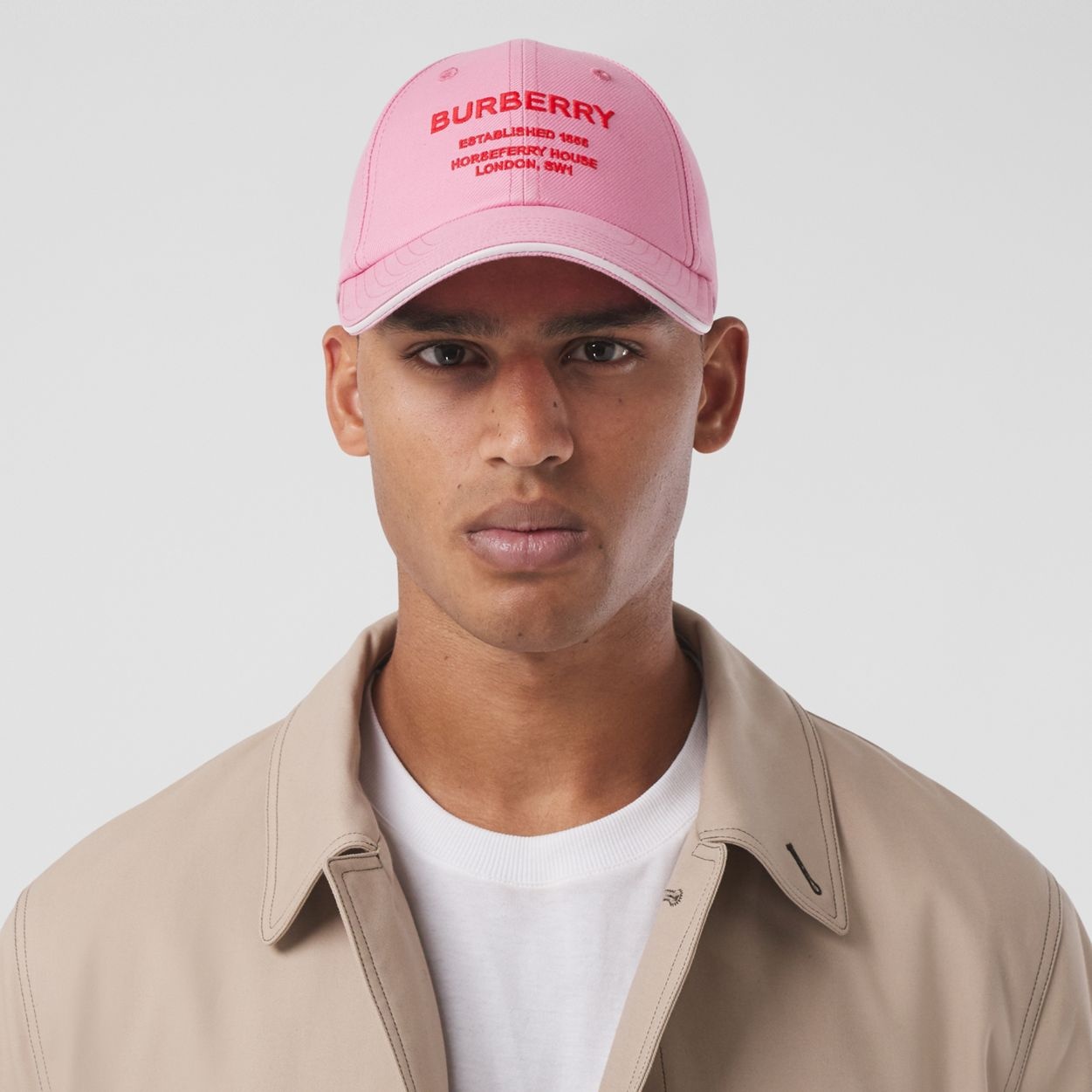 Horseferry Motif Cotton Twill Baseball Cap - 3