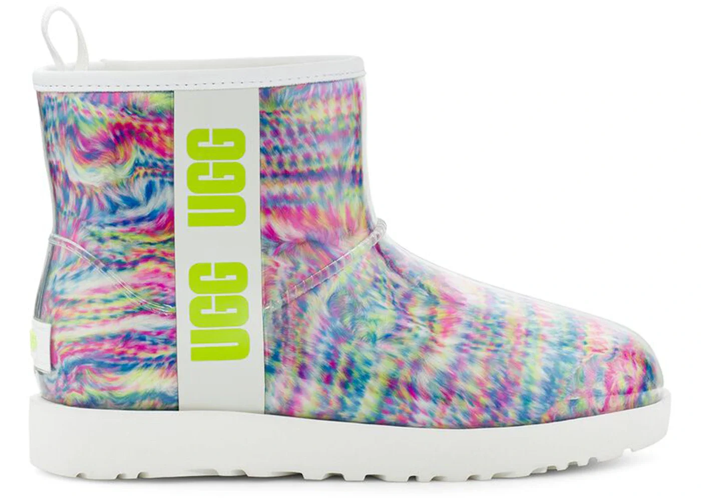 UGG Classic Clear Mini Pixelate Boot White (Women's) - 1