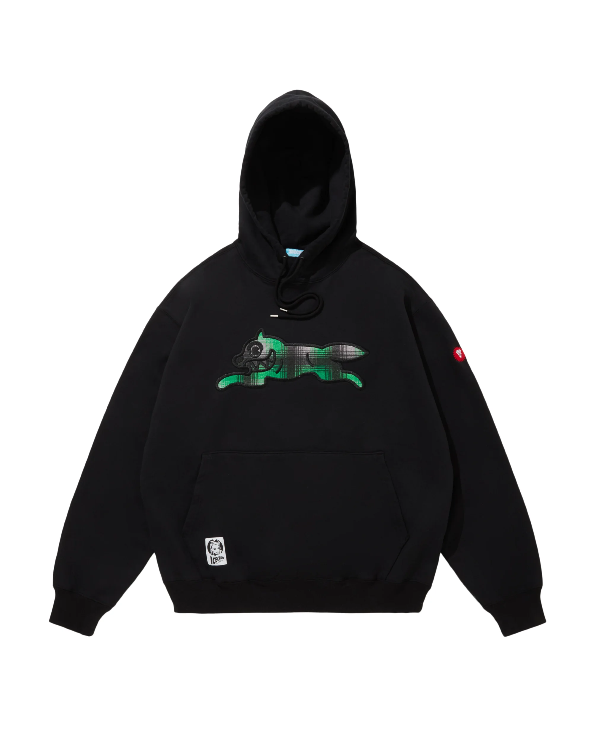 APPLIQUE LOGO HOODIE RUNNING DOG - 1