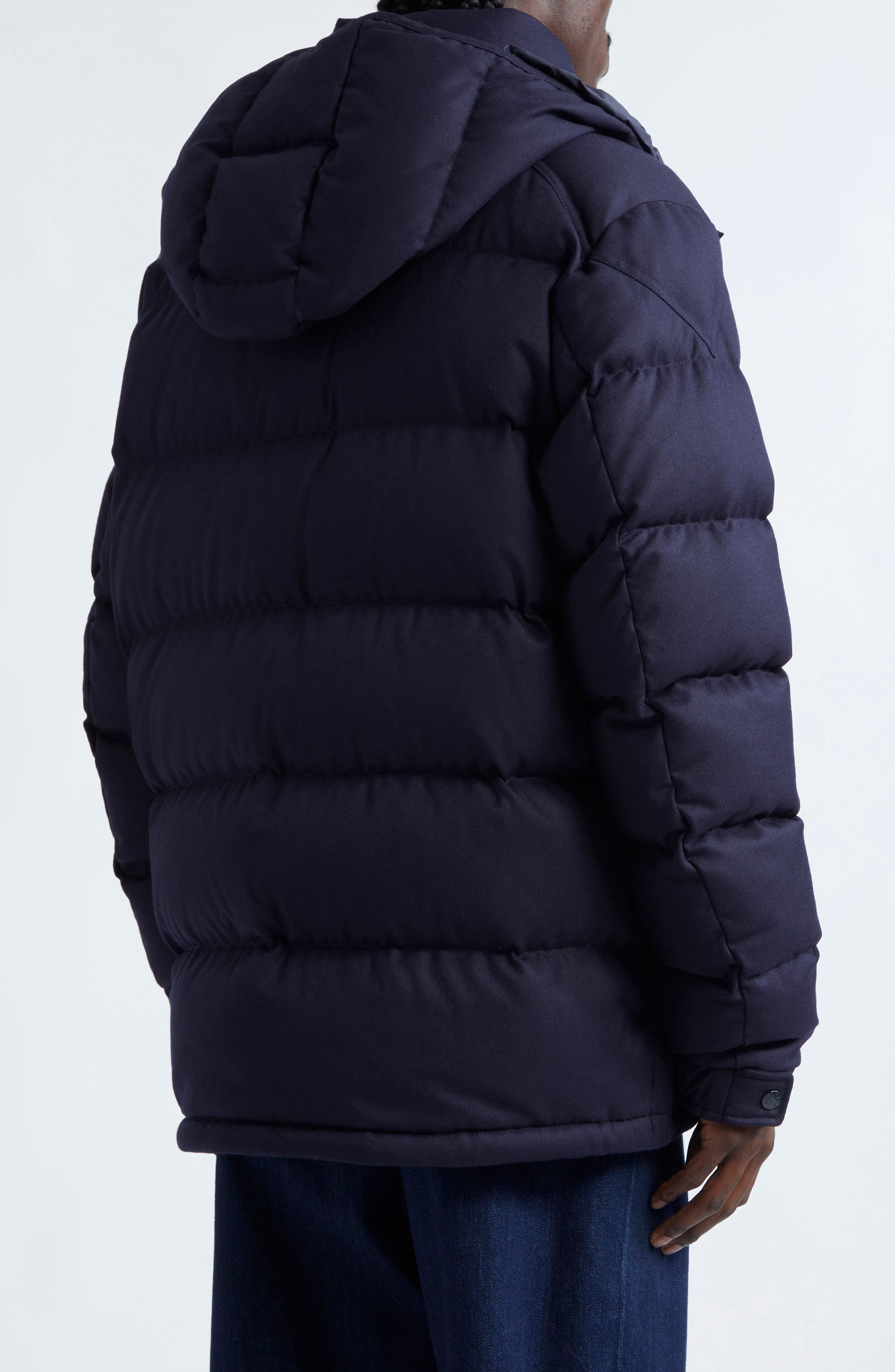 Moncler Montgenevre Virgin Wool Down Puffer Jacket in Navy at Nordstrom - 2
