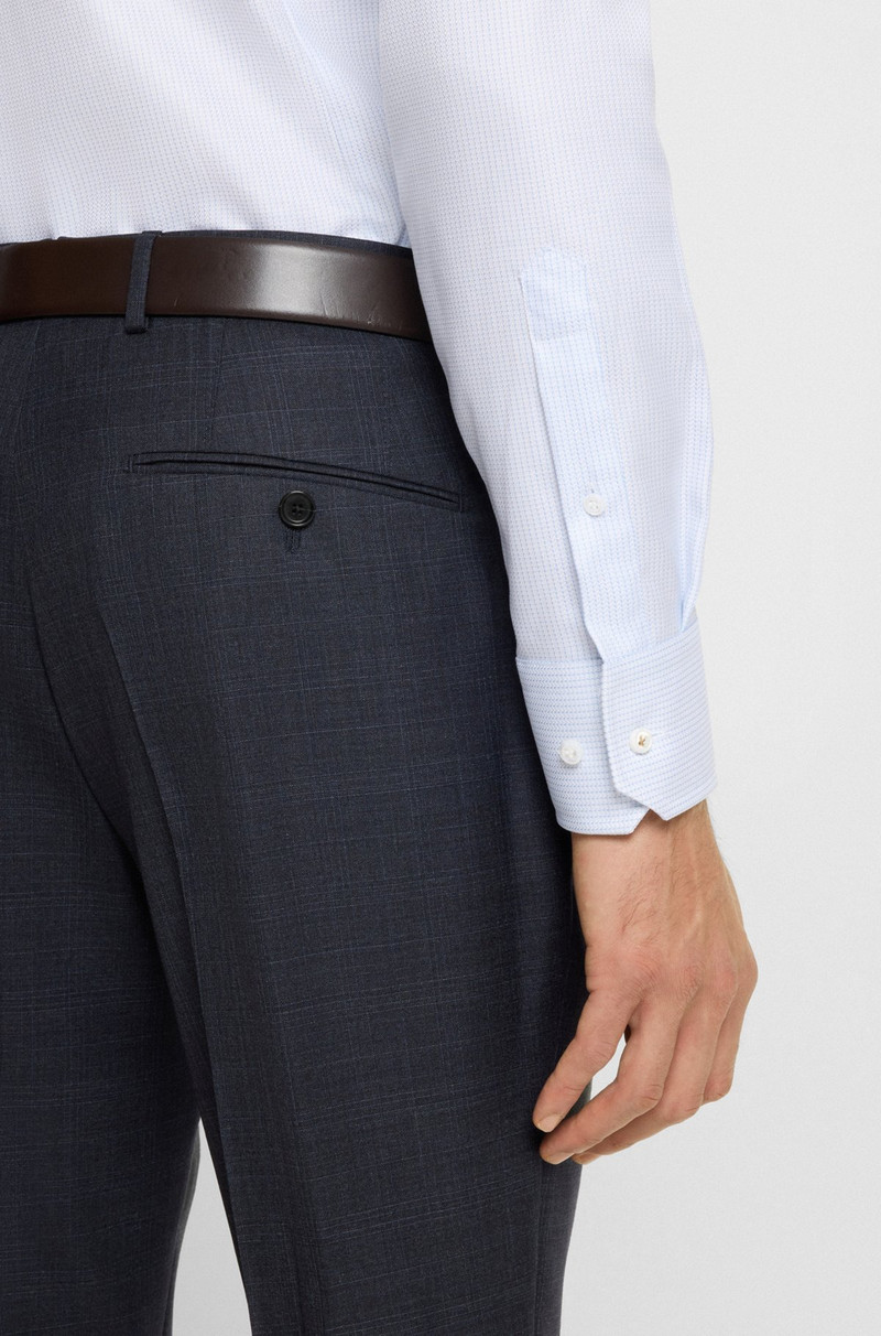 NON-IRON SLIM-FIT SHIRT IN STRUCTURED COTTON 6