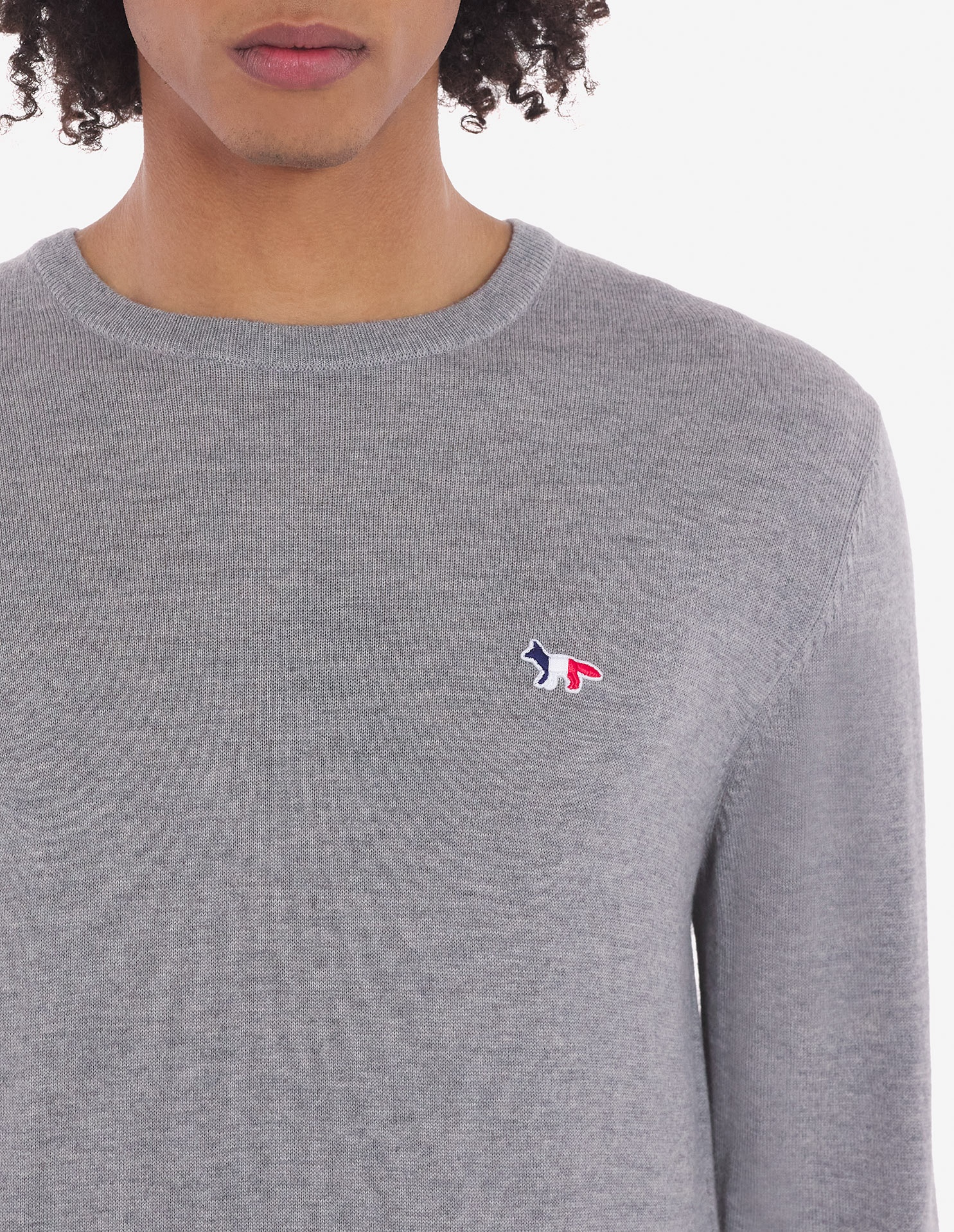 TRICOLOR FOX PATCH CLASSIC R-NECK JUMPER - 7