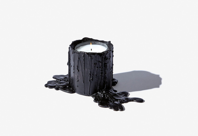 Large black bronze candle holder - For classic candles 1