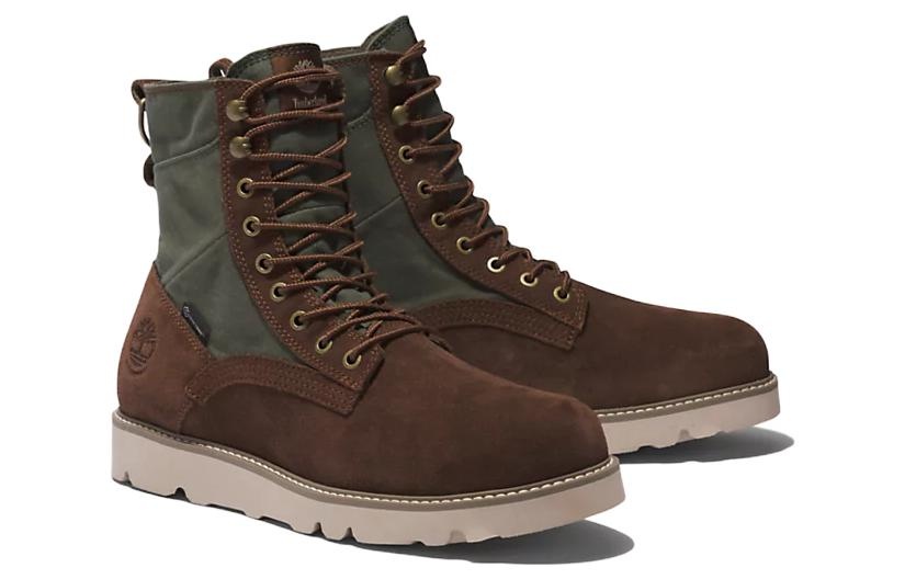 Timberland Vibram Waterproof Leather and Fabric Boots 'Dark Brown Suede' A5M9G931 - 4