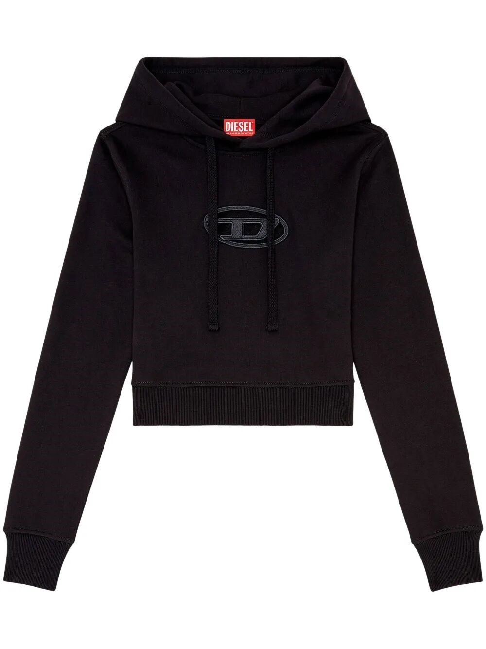 `F-Slimmy-Hood-Od` Hoodie With Cut-Out `Oval D` Logo - 1