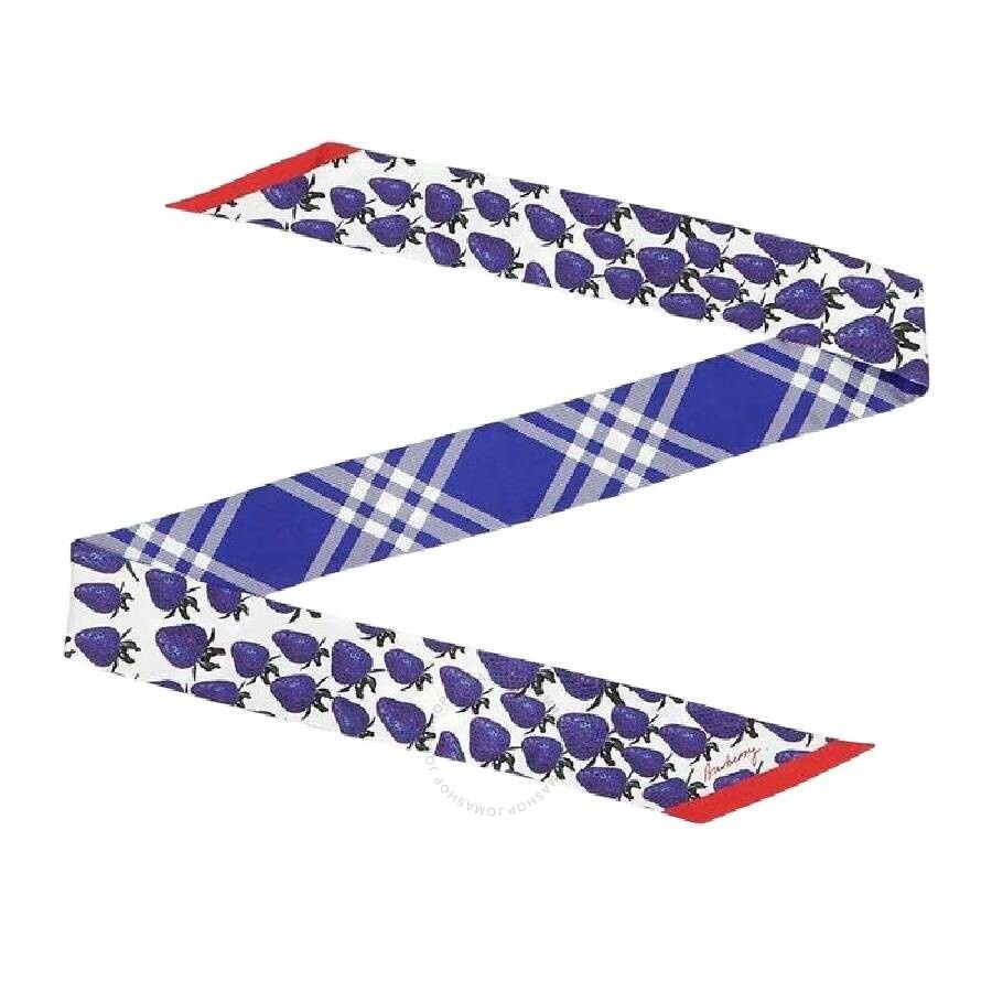 Burberry Strawberry Check Reversible Silk Scarf - 4