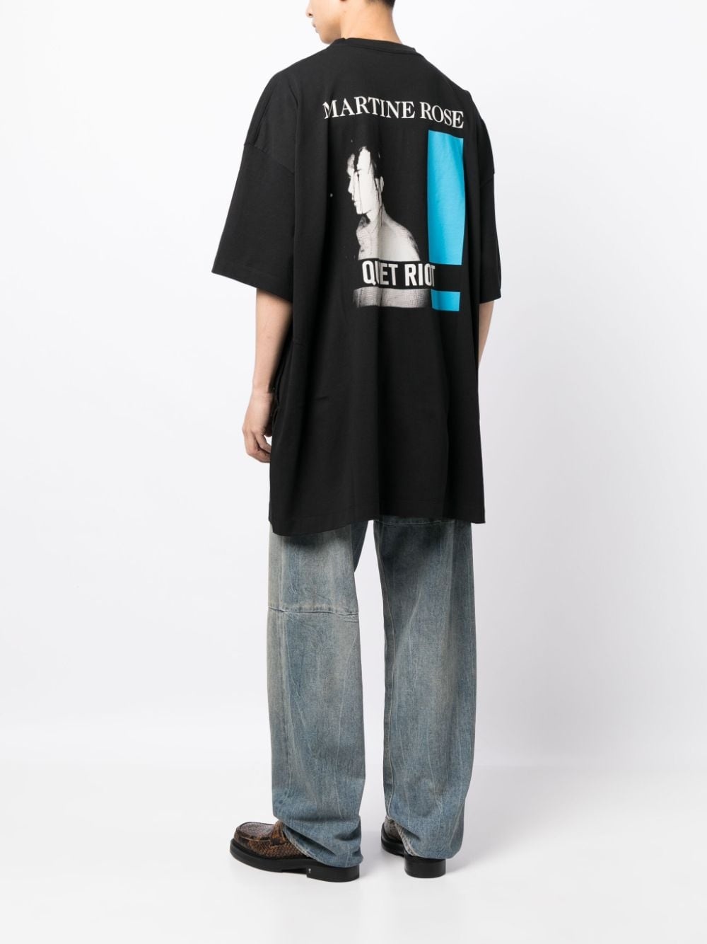 Quiet Riot-print cotton top - 3