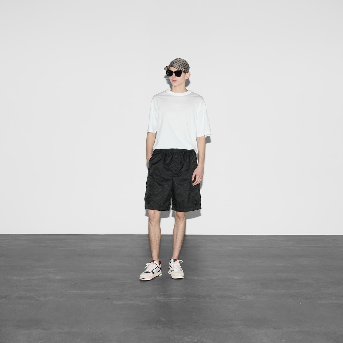 Lightweight GG nylon jacquard short - 2