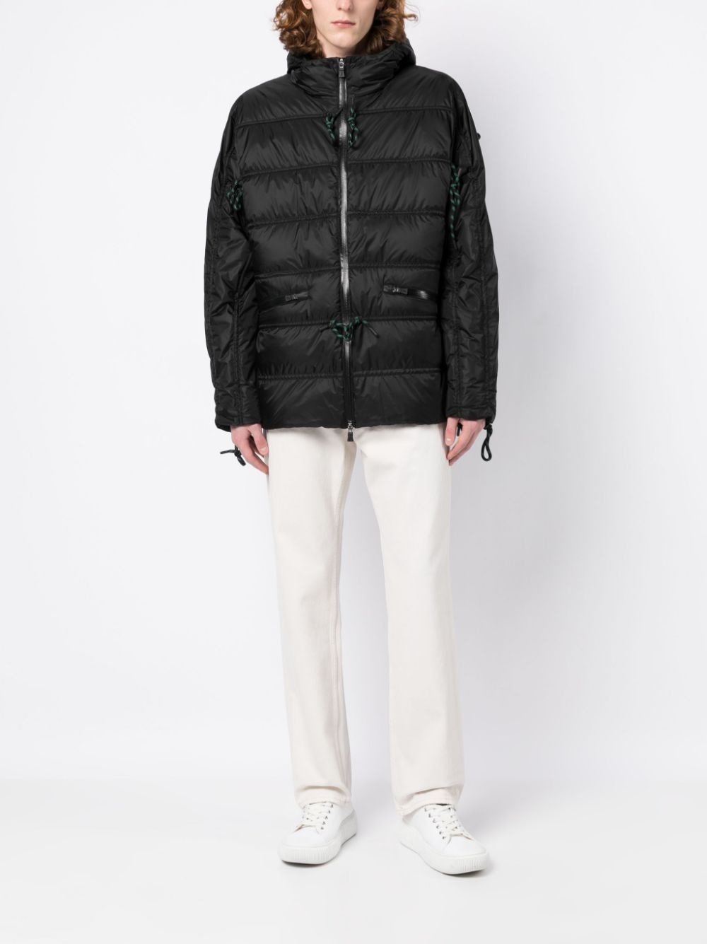 zipped hooded padded jacket - 2