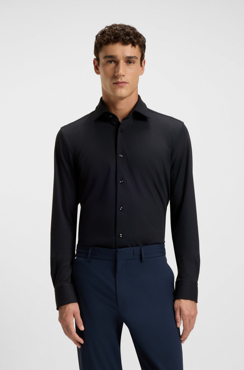 SLIM-FIT SHIRT IN BRUSHED STRETCH FLANNEL 2