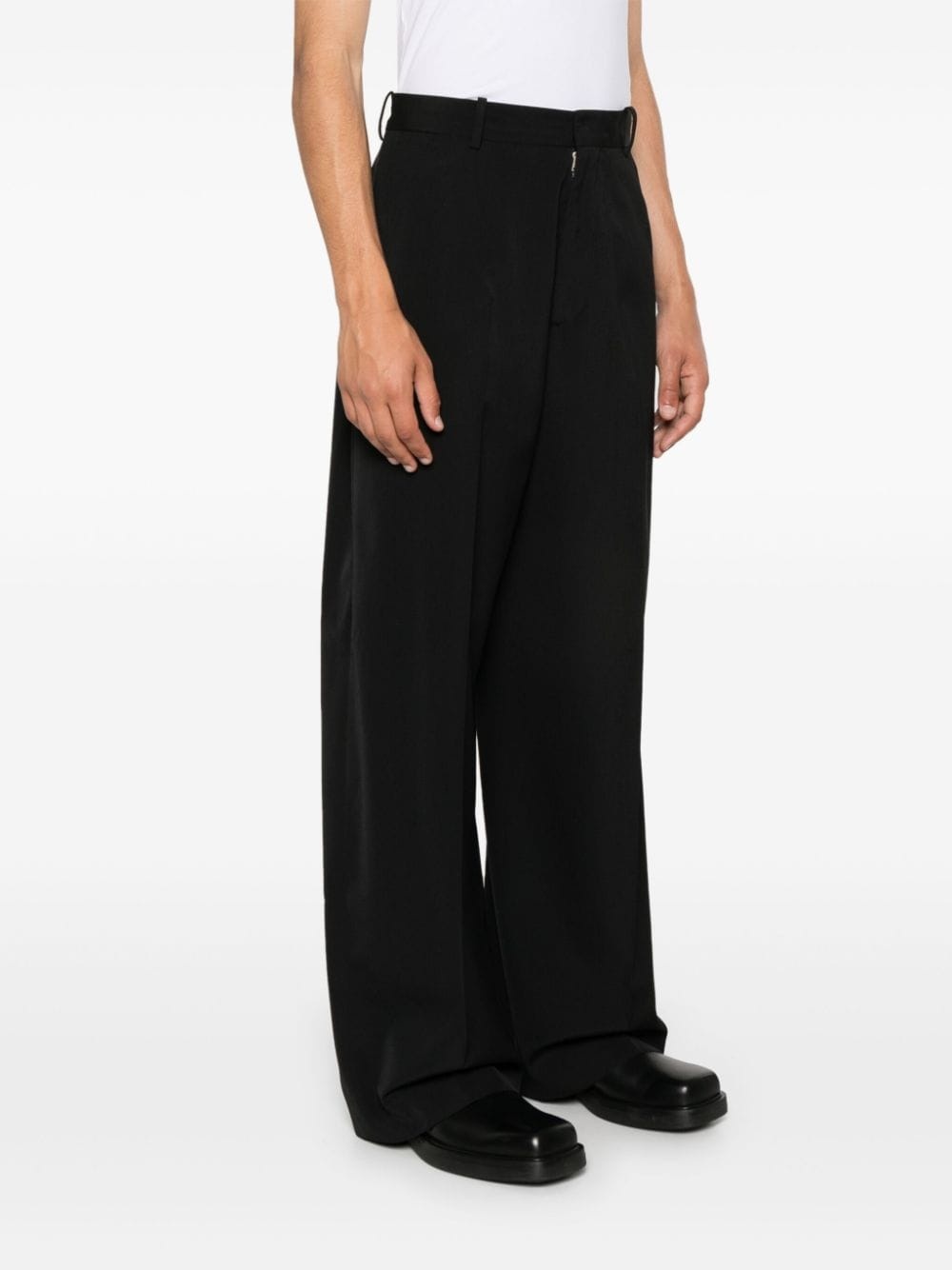 contrast-stitching tailored trousers - 3