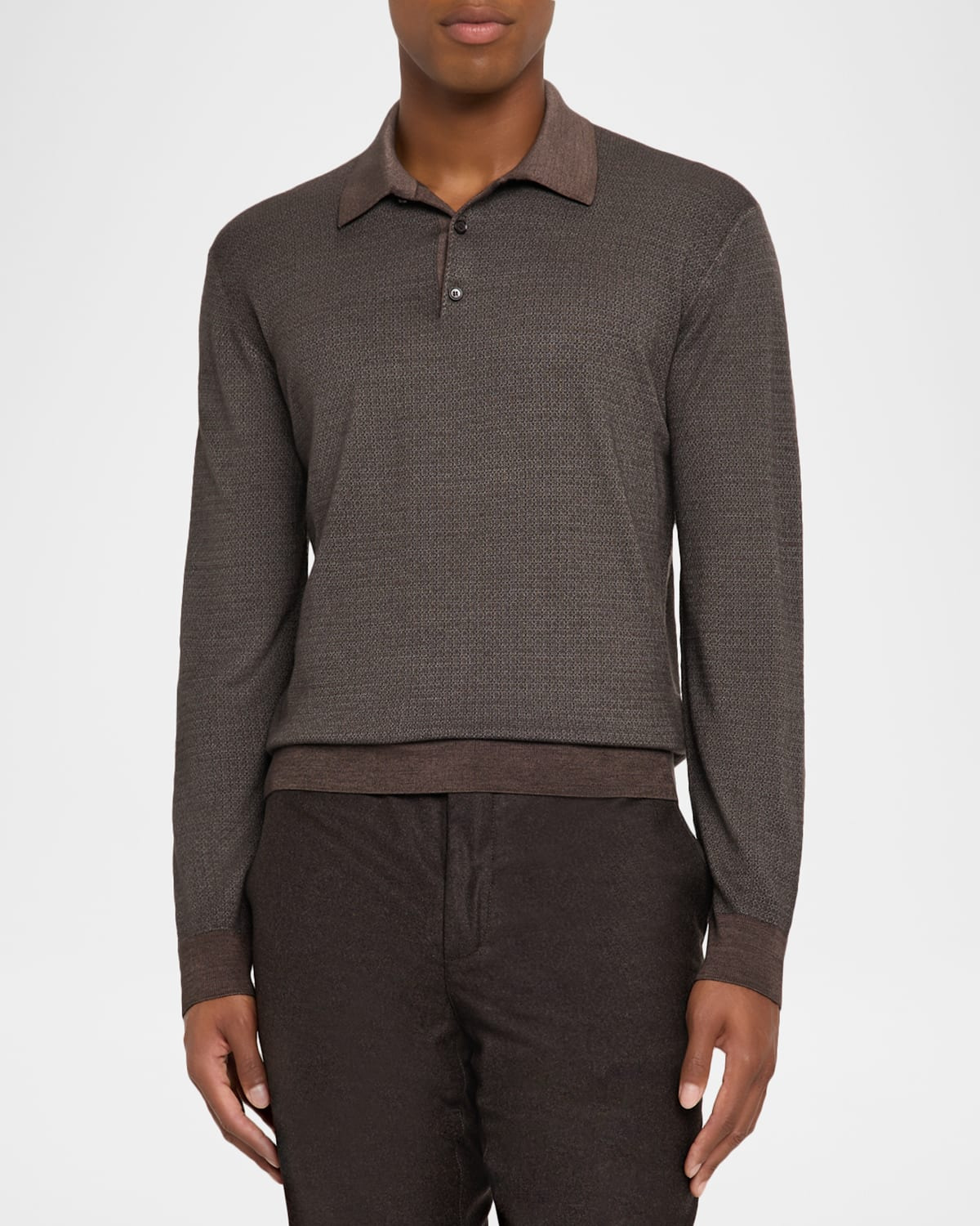 Men's Jacaranda Long-Sleeve Polo Shirt - 4