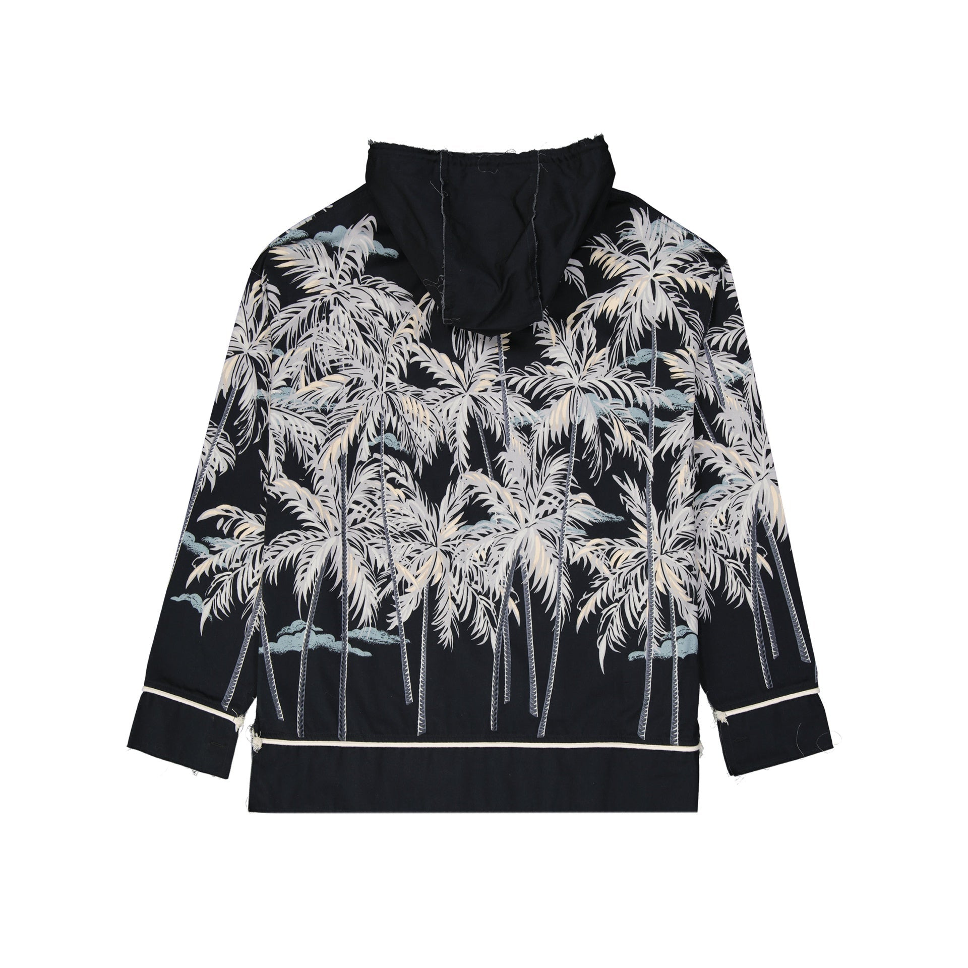 Palm Angels Hooded Printed Shirt Men - 2