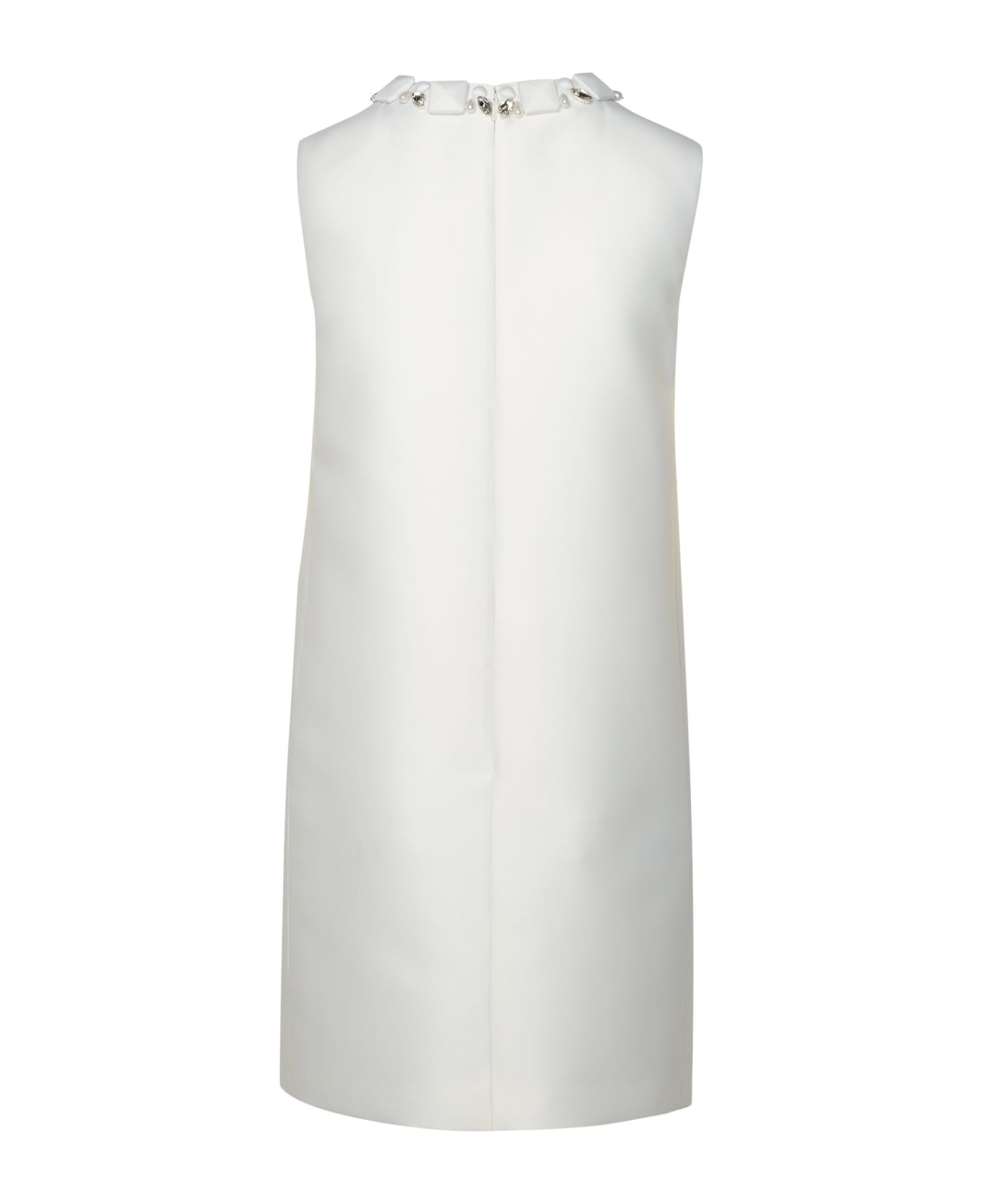 White Silk Blend Dress - 3