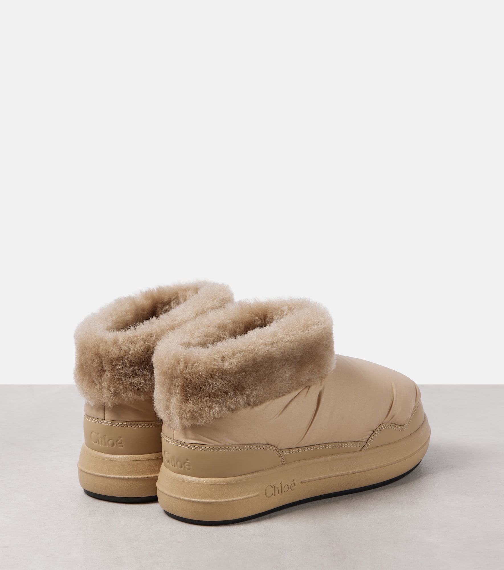Polar shearling-trimmed ankle boots - 2