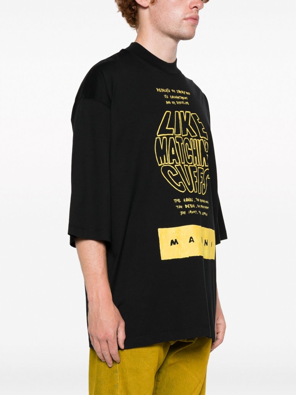 graphic-print 3/4-sleeves T-shirt - 3