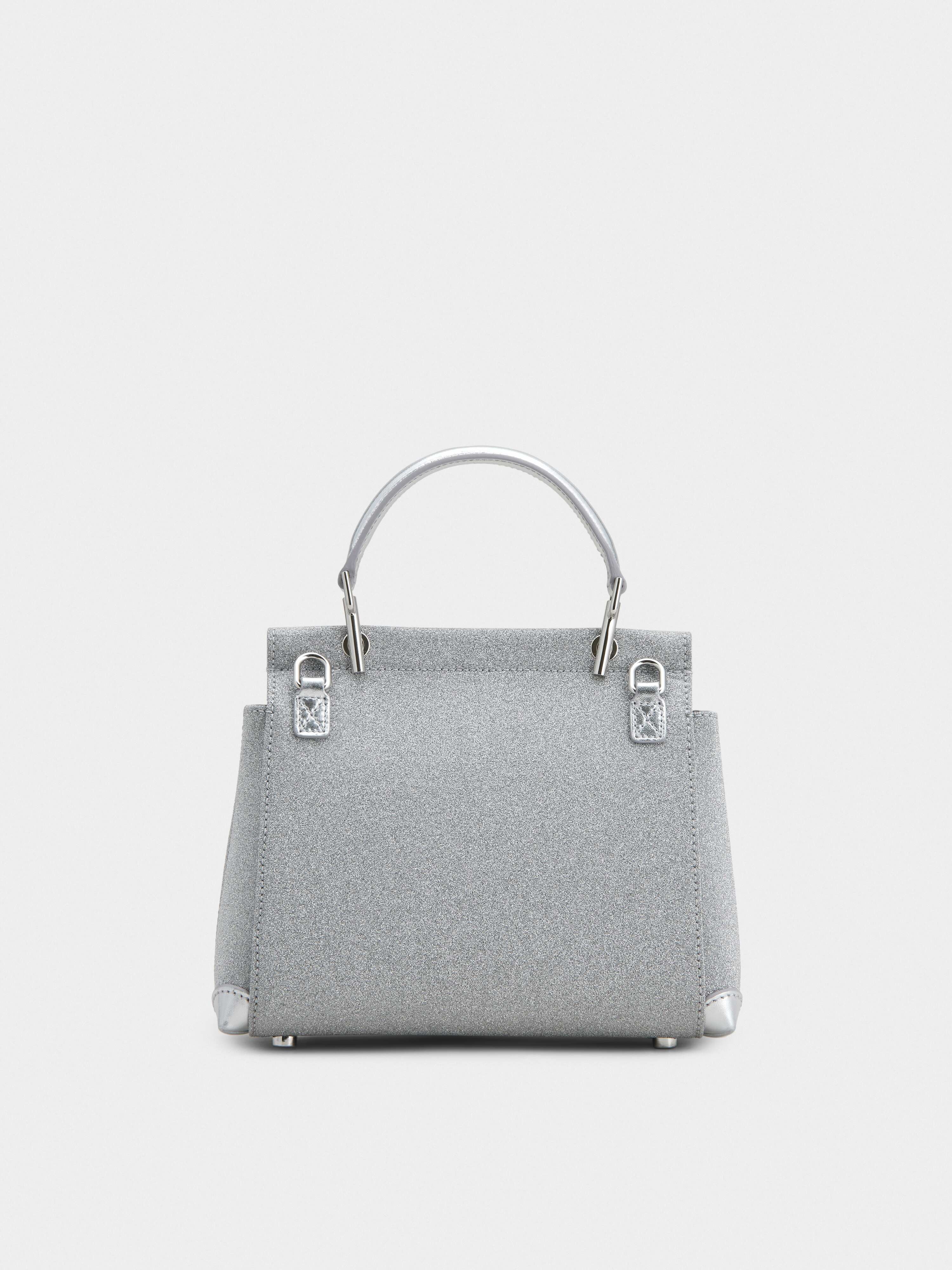 Viv' Cabas Flower Strass Buckle Mini Bag in Fabrics - 5