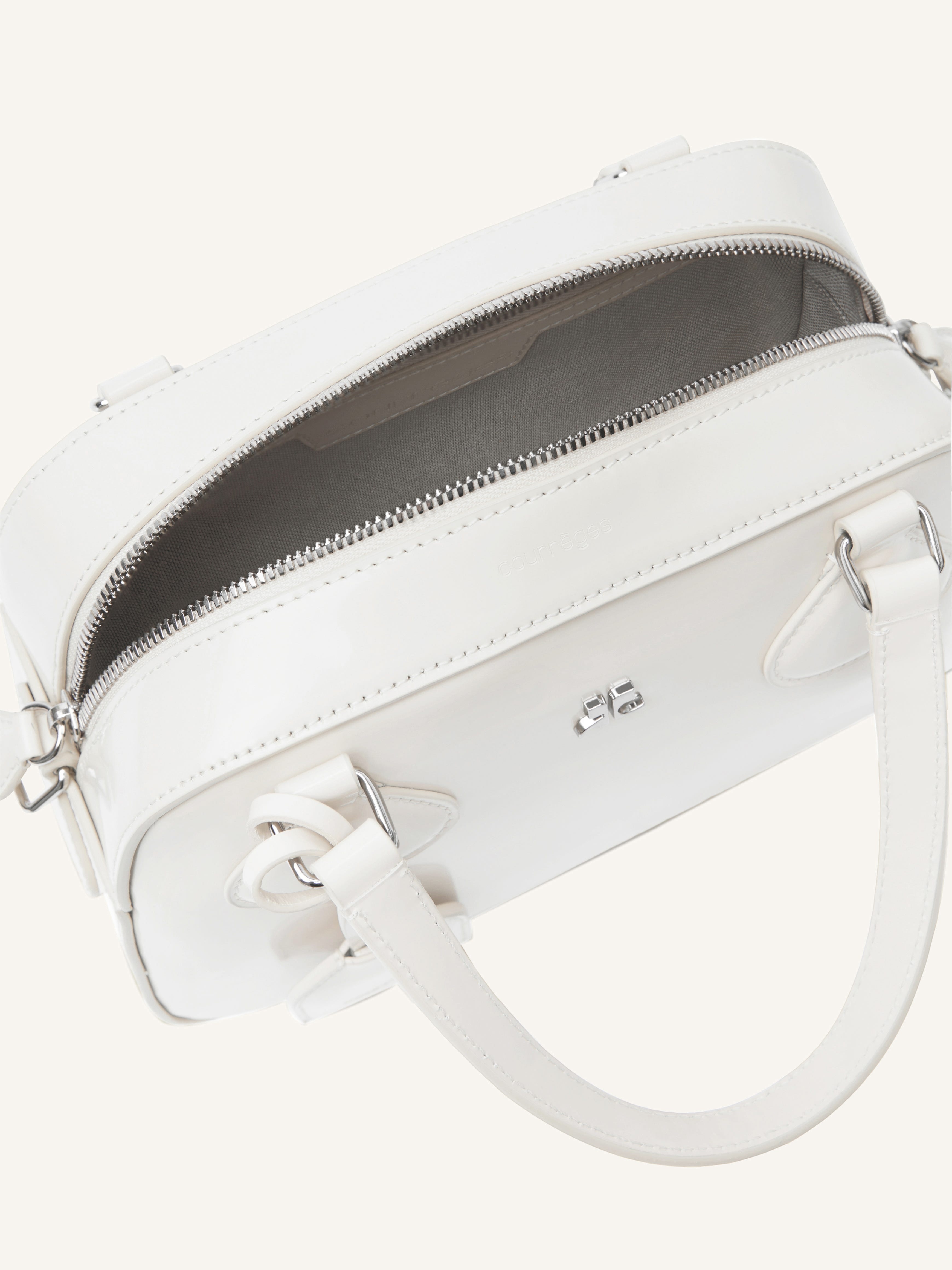 AC STUD LEATHER BOWLING BAG - 4