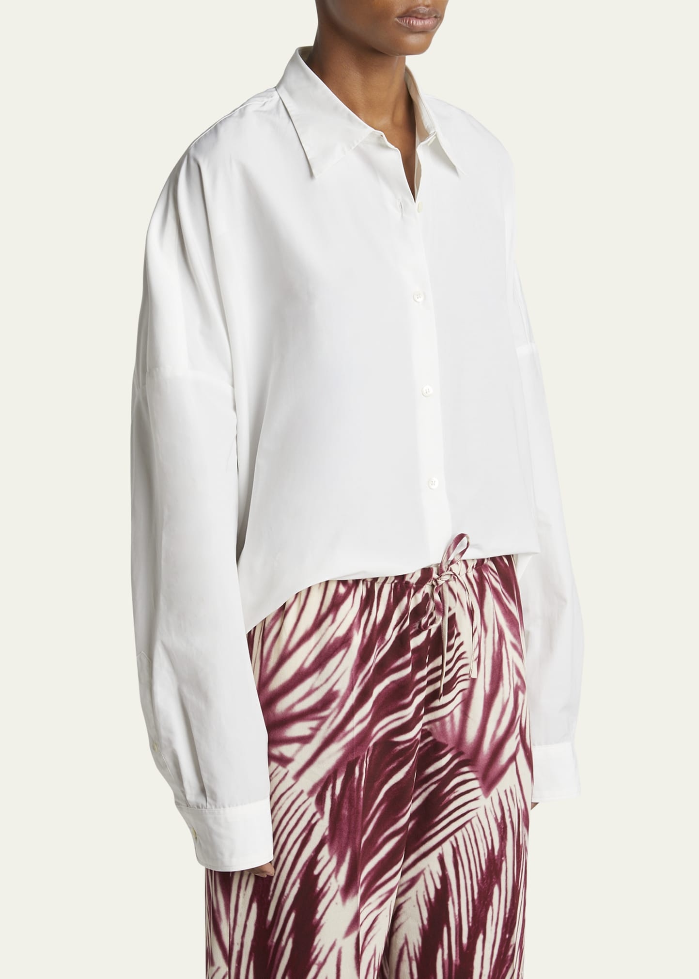 Casia Button Down Oversized Shirt - 4