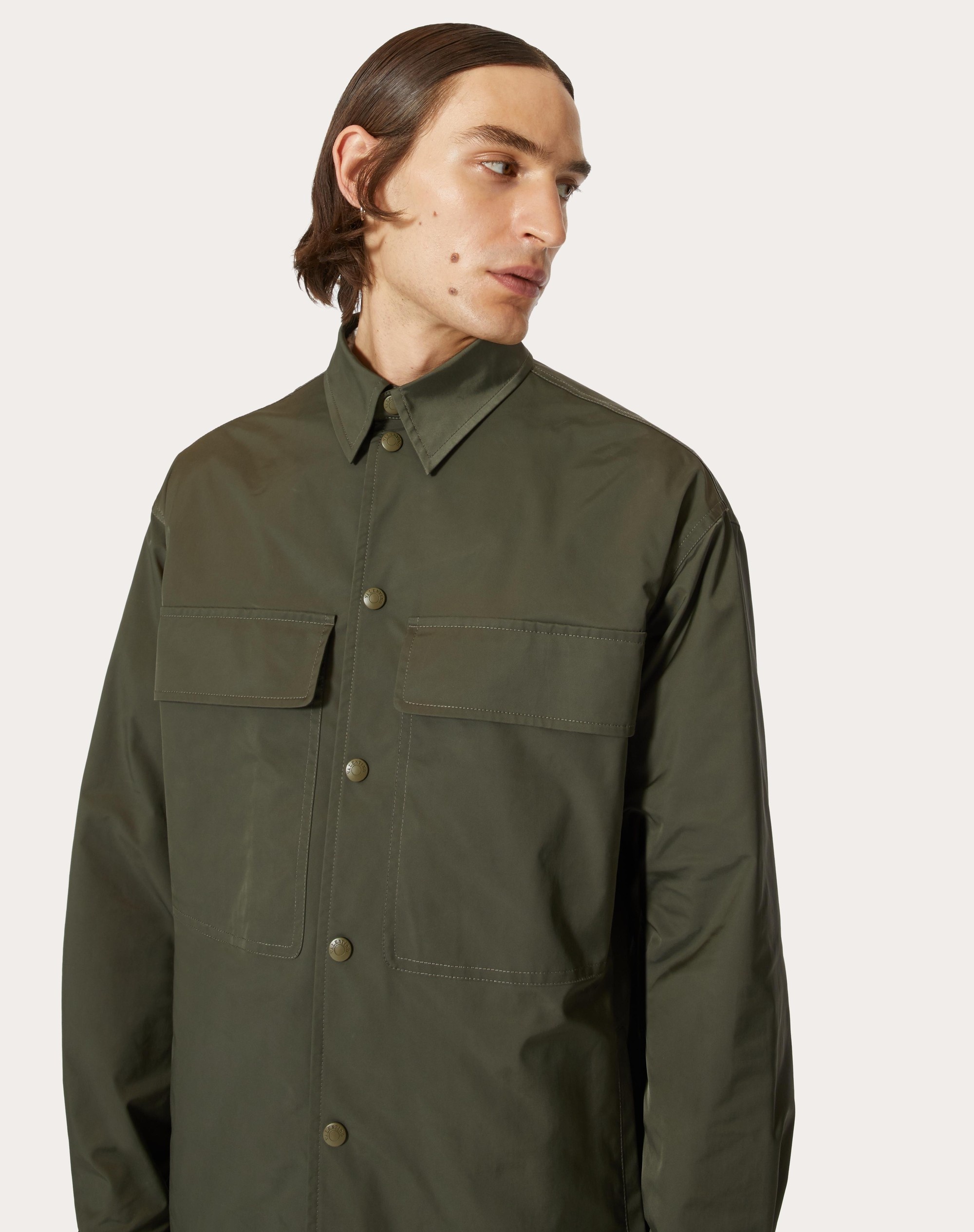 NYLON SHIRT JACKET WITH VLTN TAG - 5