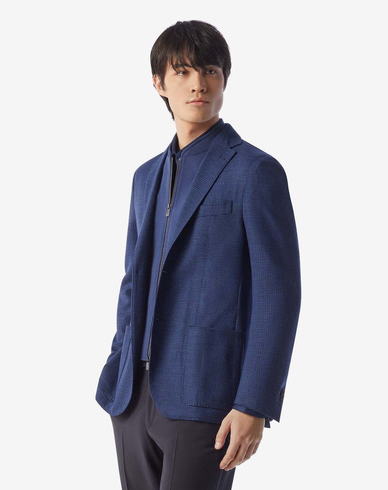 CORNELIANI Navy blue stretch wool jacket with inner vest outlook