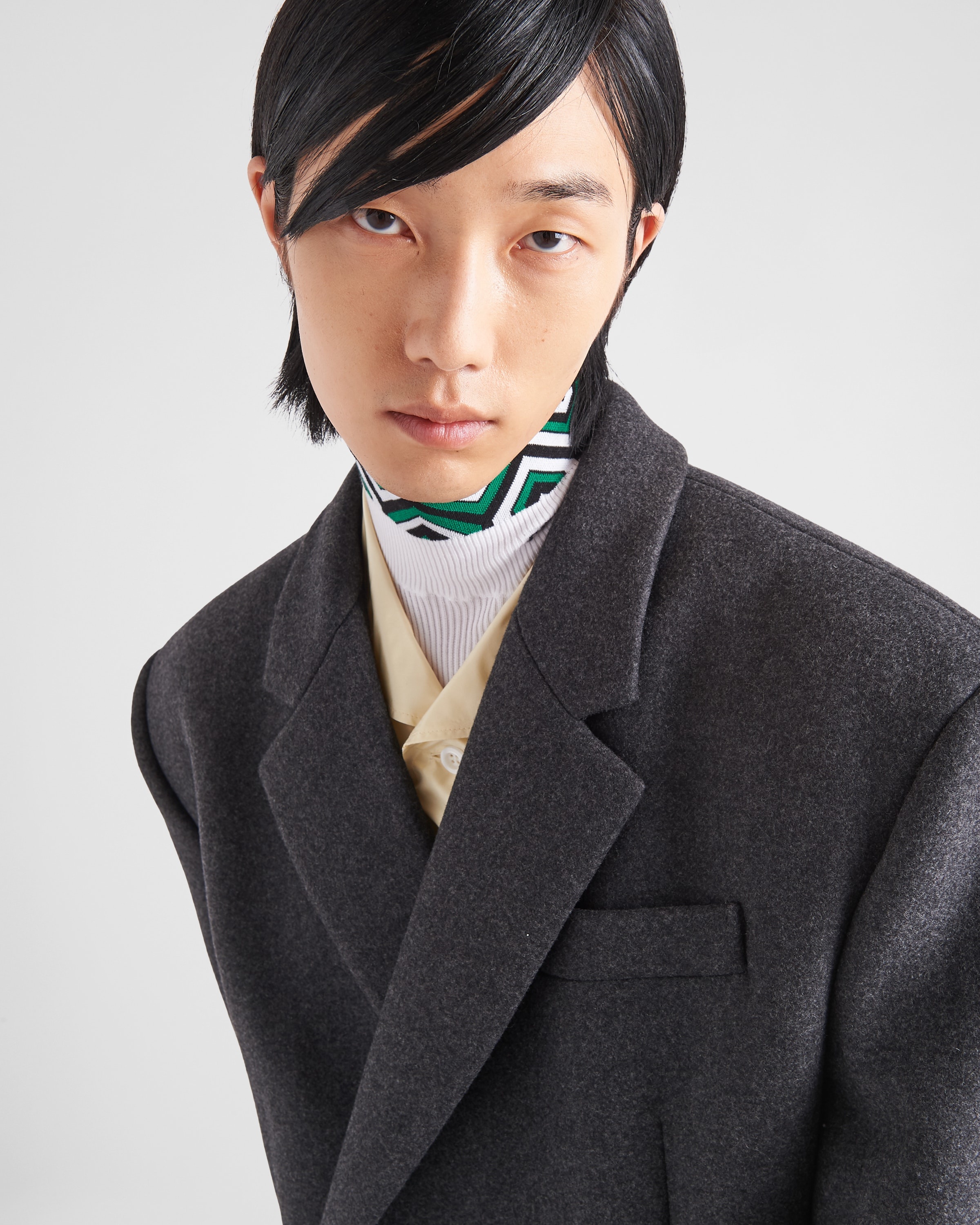 Double-breasted wool coat - 3