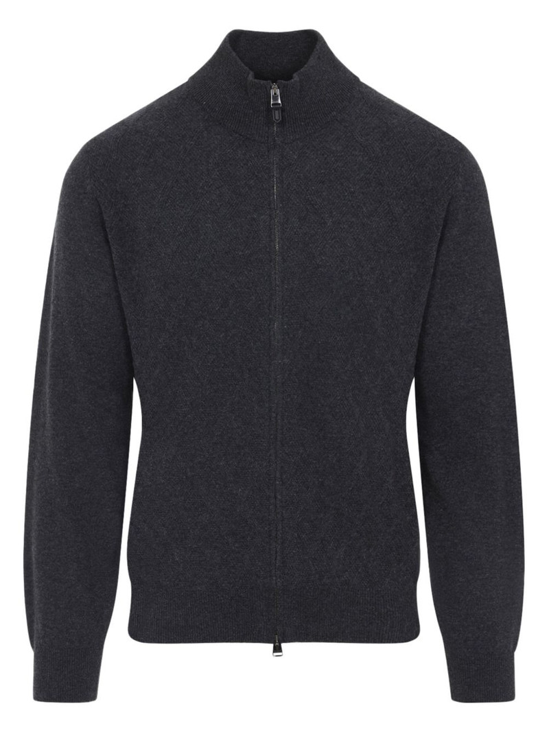 zip-fastening cardigan 1