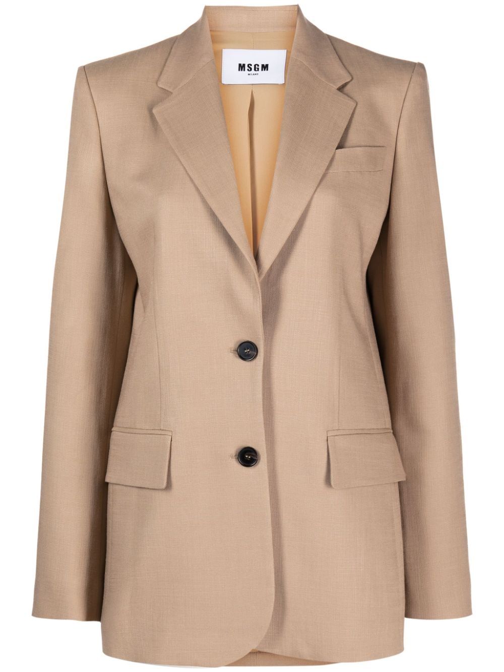 notched-lapels single-breasted blazer - 1