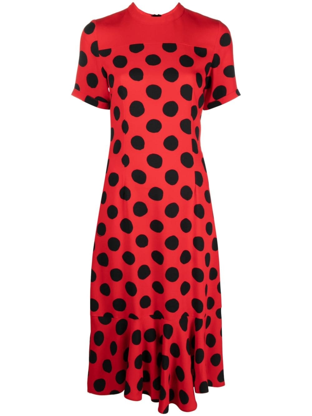 polka-dot pattern midi dress - 1