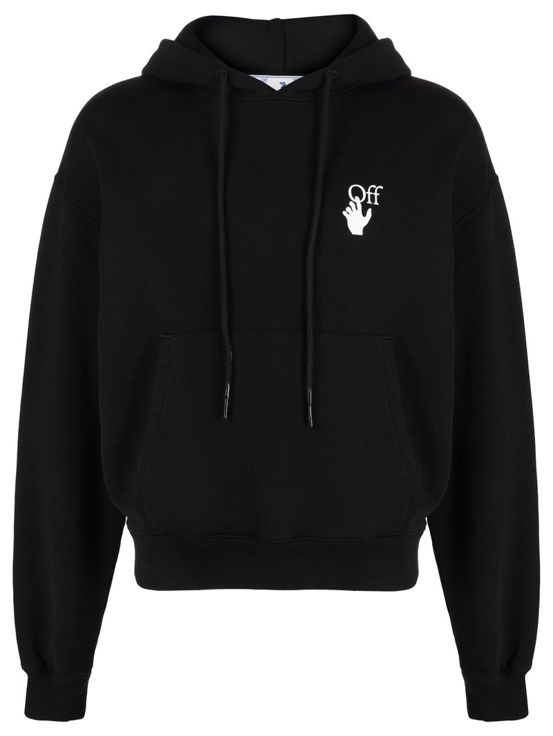 logo-print drawstring hoodie - 1