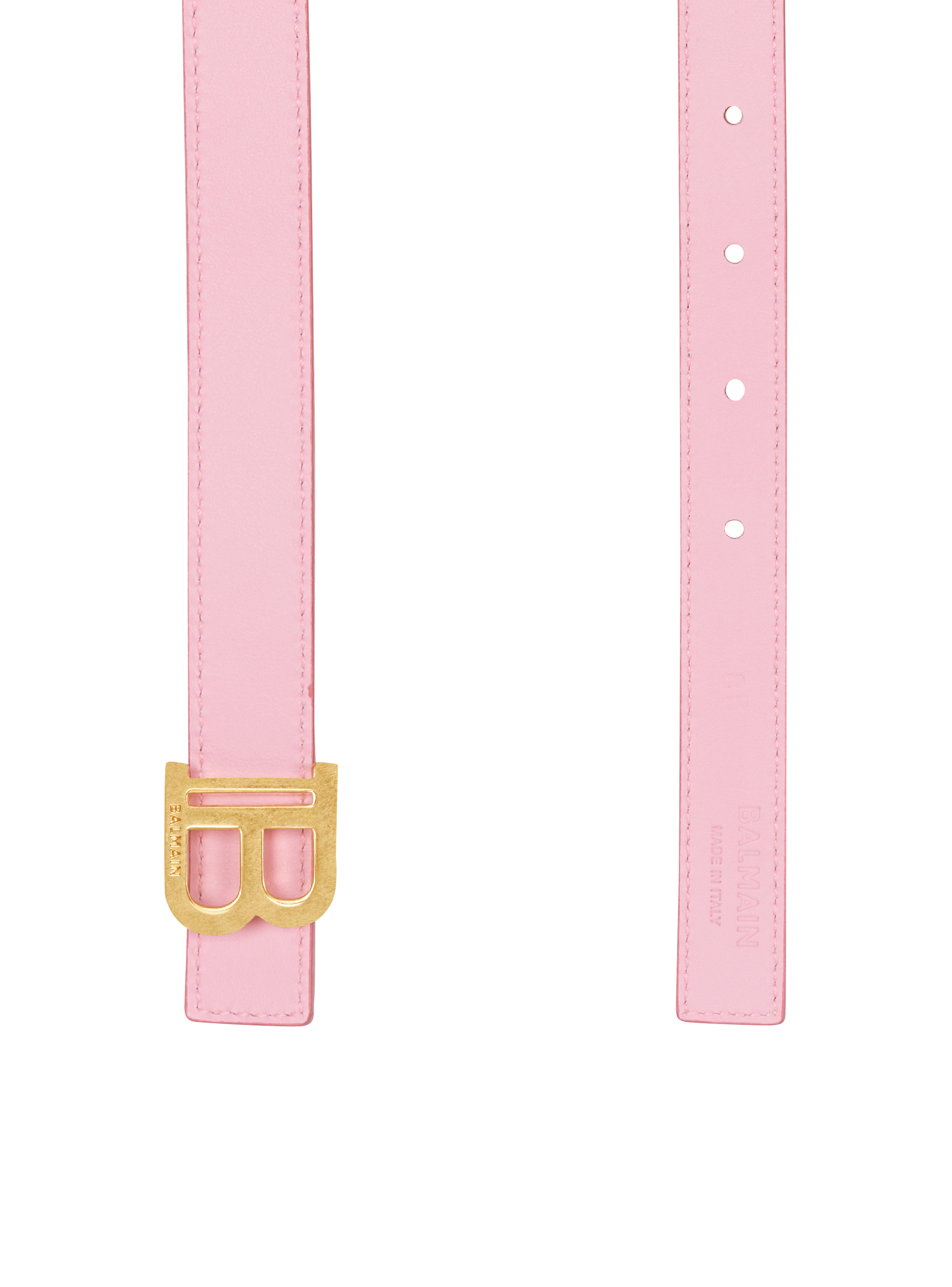 Reversible smooth calfskin leather skinny B-Belt - 4