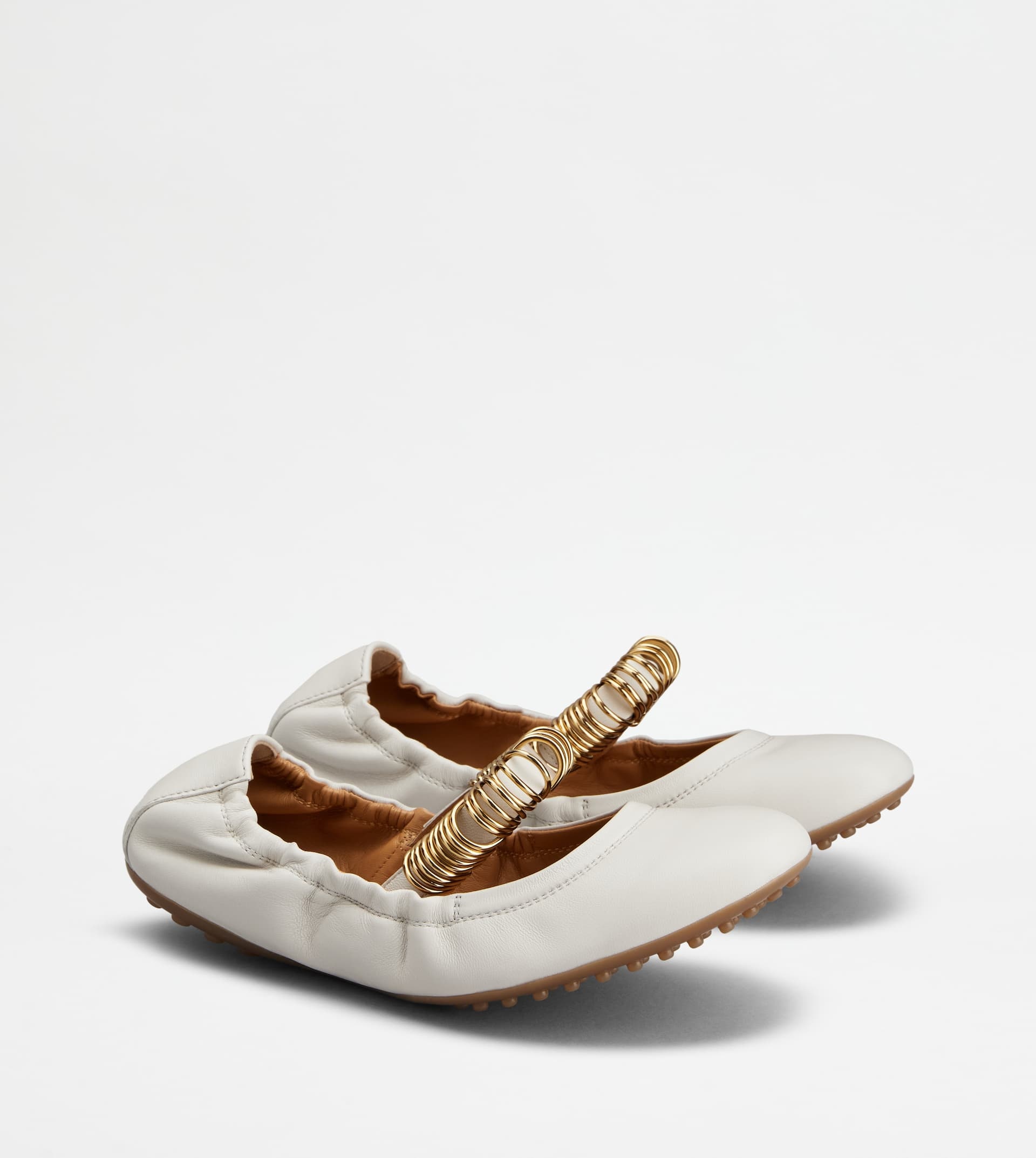 BALLERINAS IN LEATHER - WHITE - 2