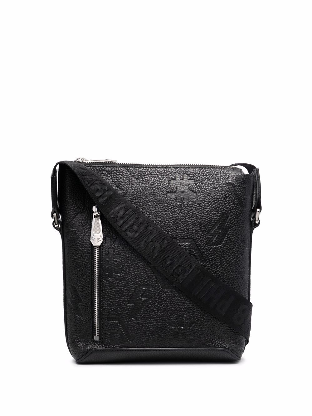 embossed monogram crossbody bag - 1