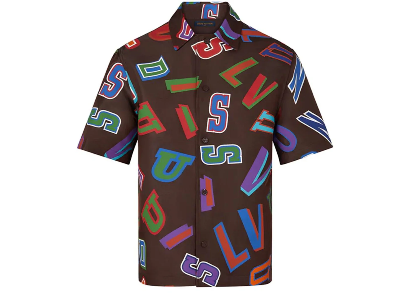 Louis Vuitton x NBA Basketball Letters Overshirt Brown - 1
