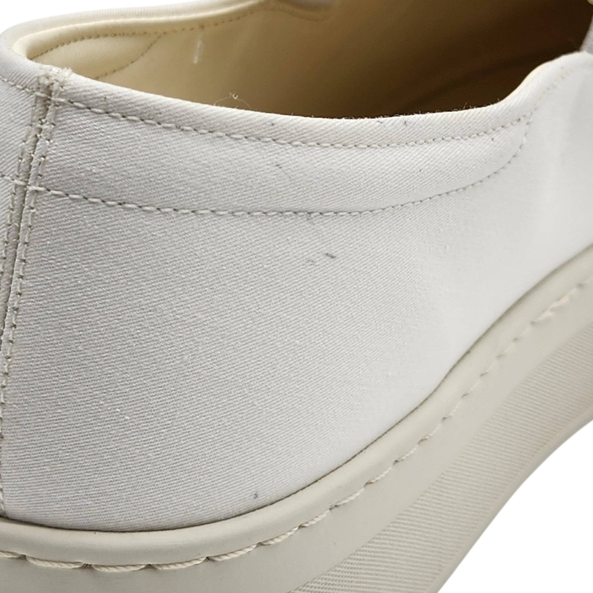 The Row Marie H Slip-On Sneakers - Canvas - White 37.5 - 7