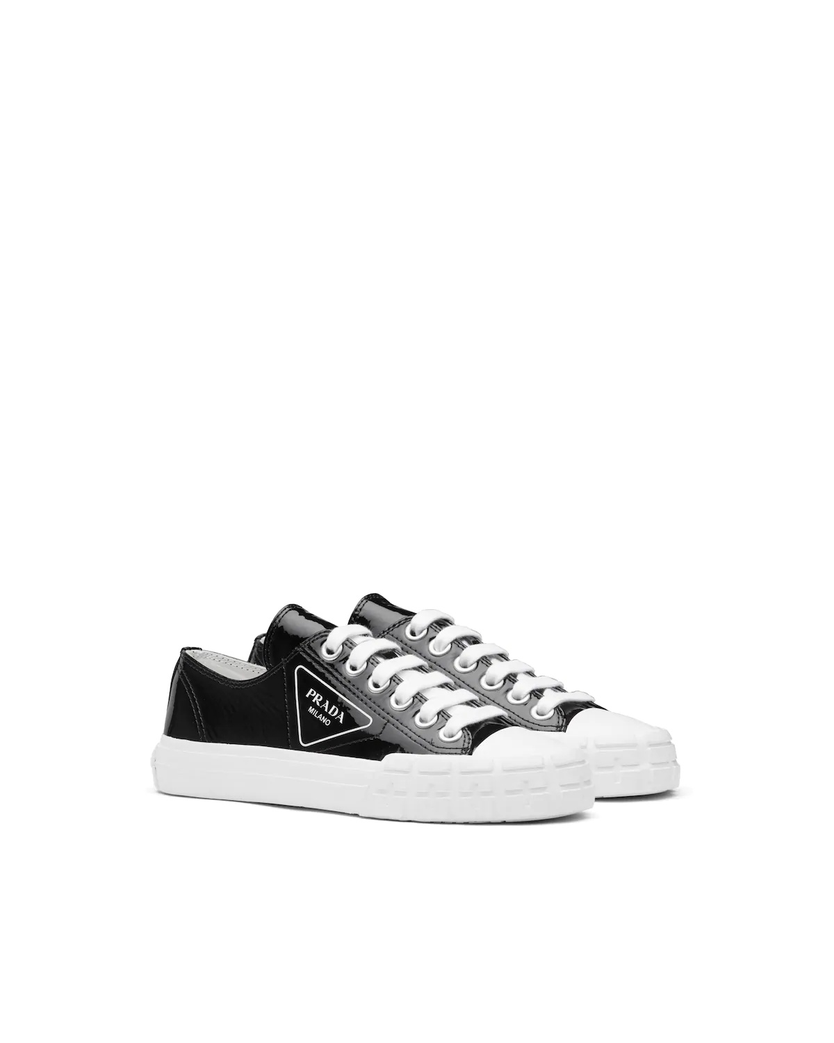 Wheel patent leather sneakers with vulcanized rubber sole - 1