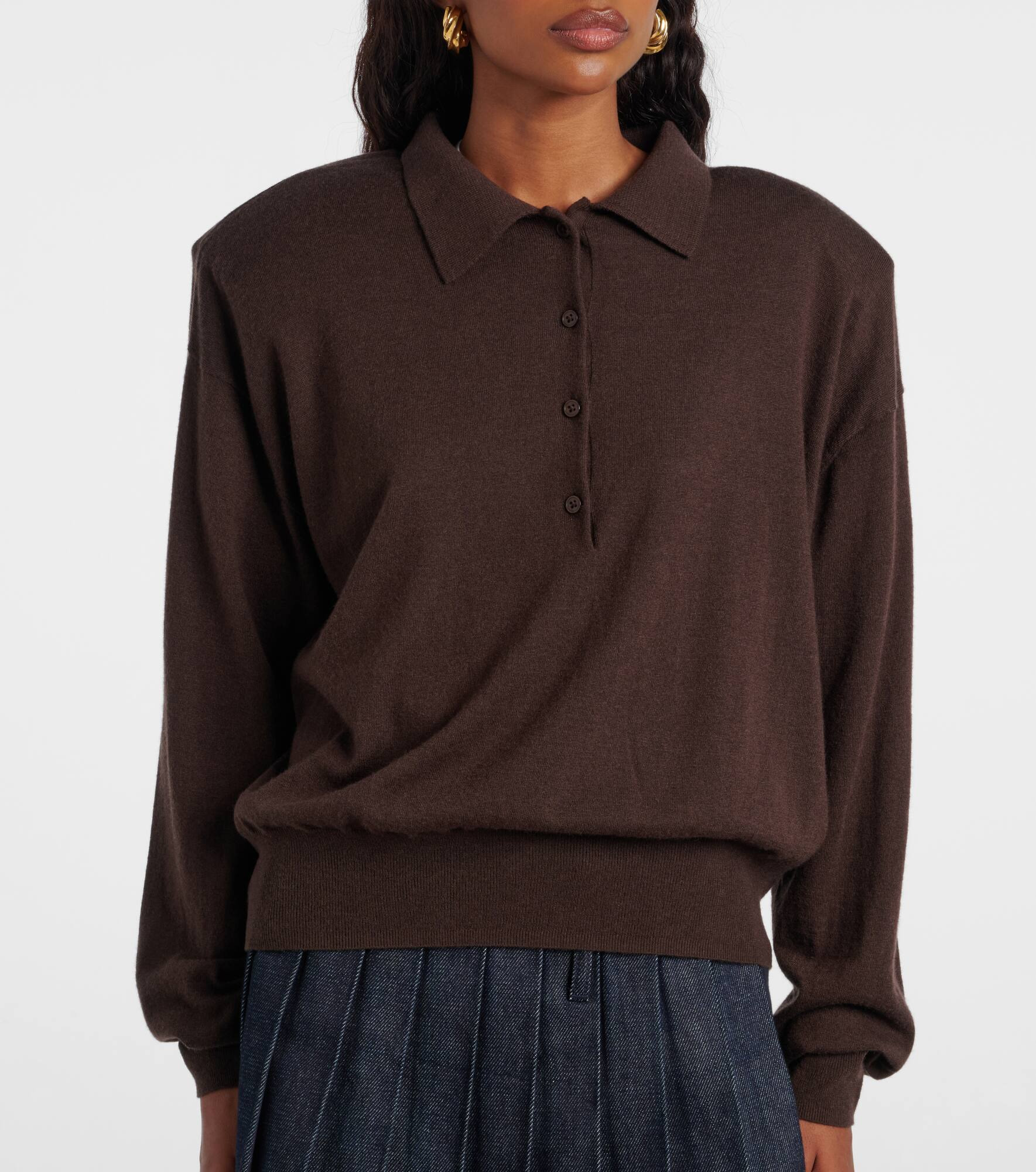 Croydon wool-blend polo sweater - 6