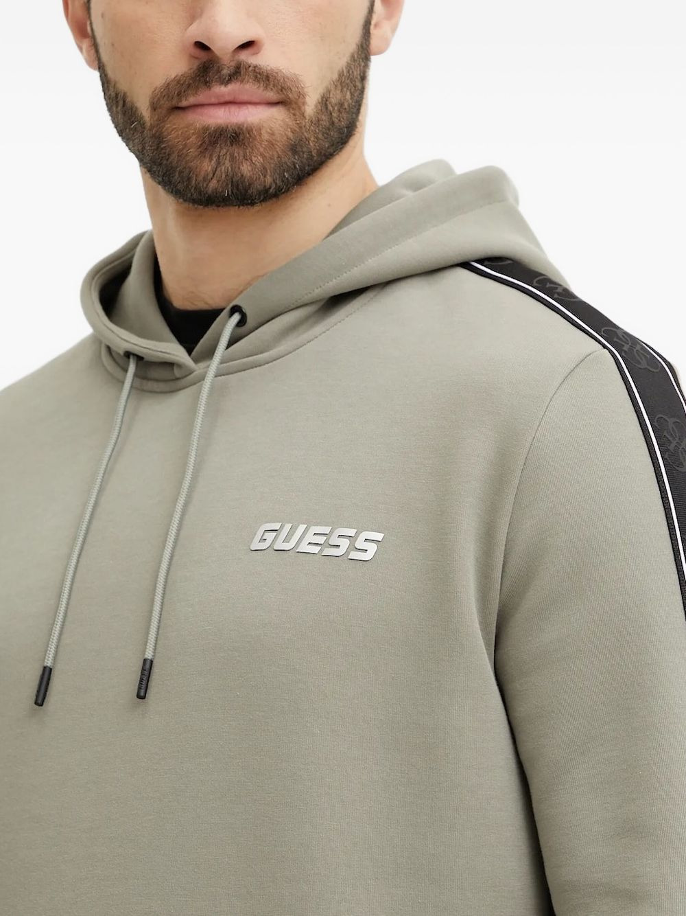 logo-tape hoodie - 3